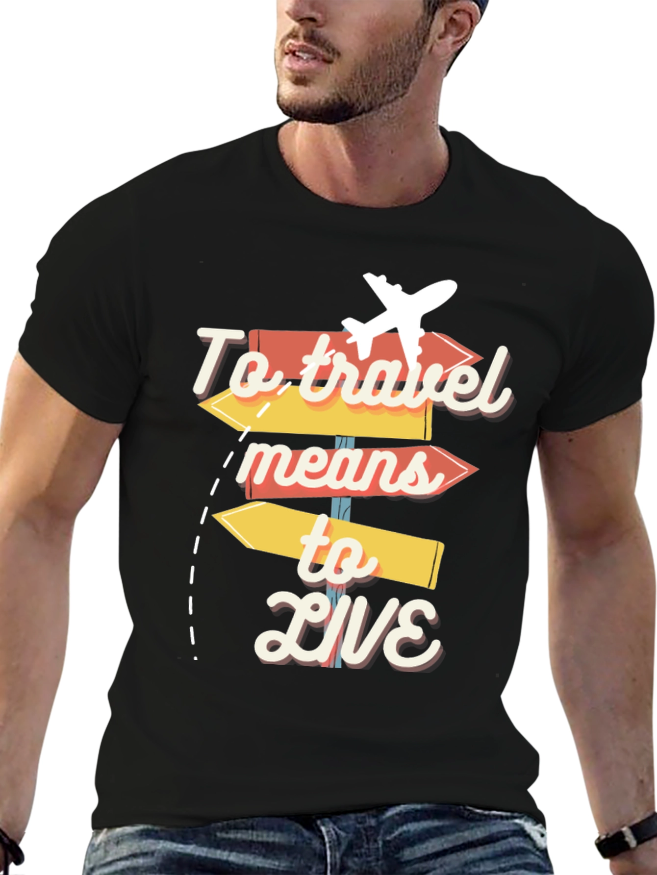 To Travel Means to Live Graphic Tee - 6