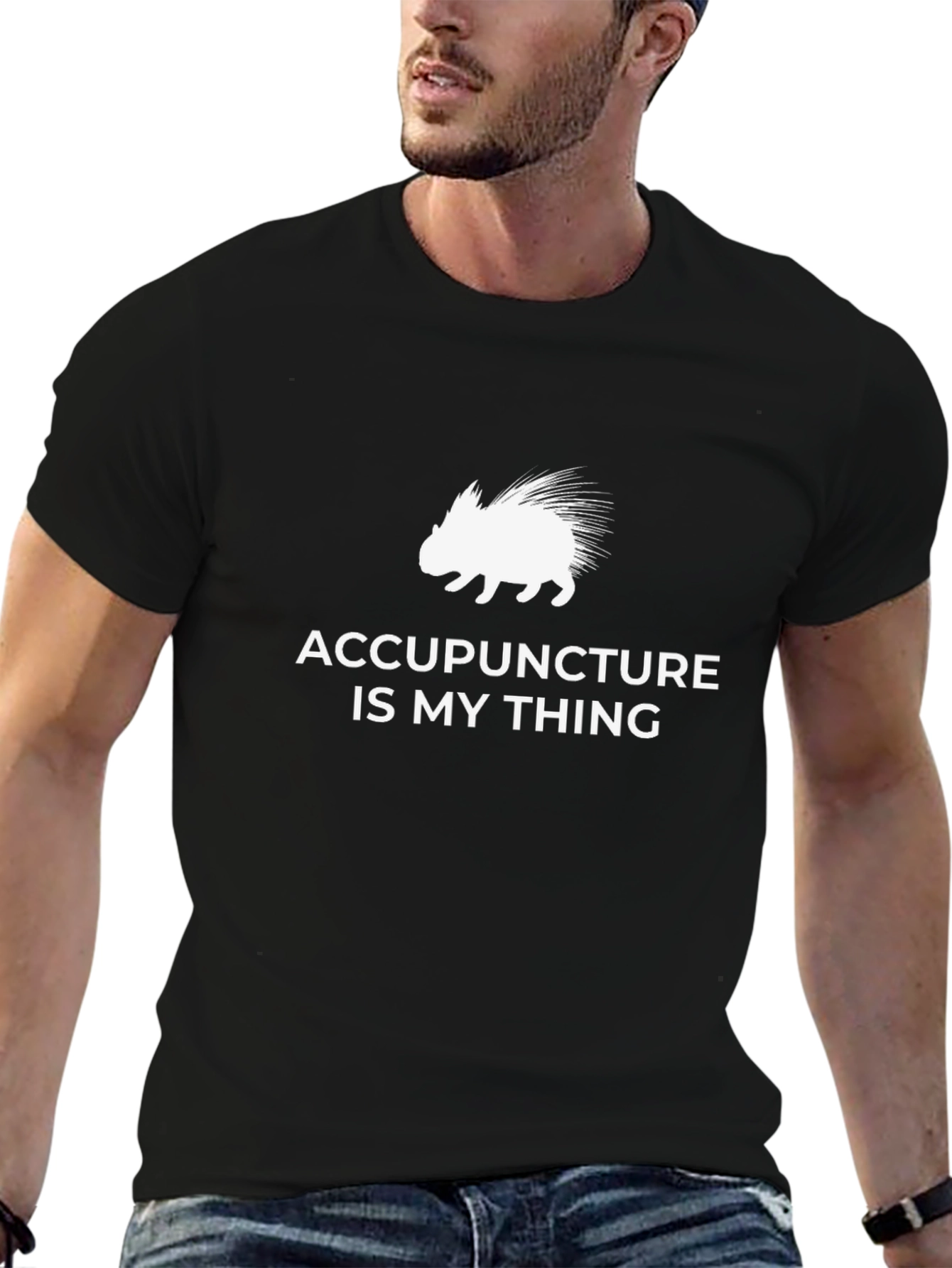 Black Acupuncture Is My Thing T-Shirt view 6