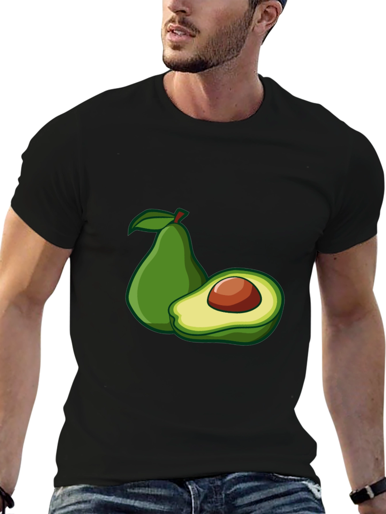 Black Avocado Graphic Tee - Modern Style view 6