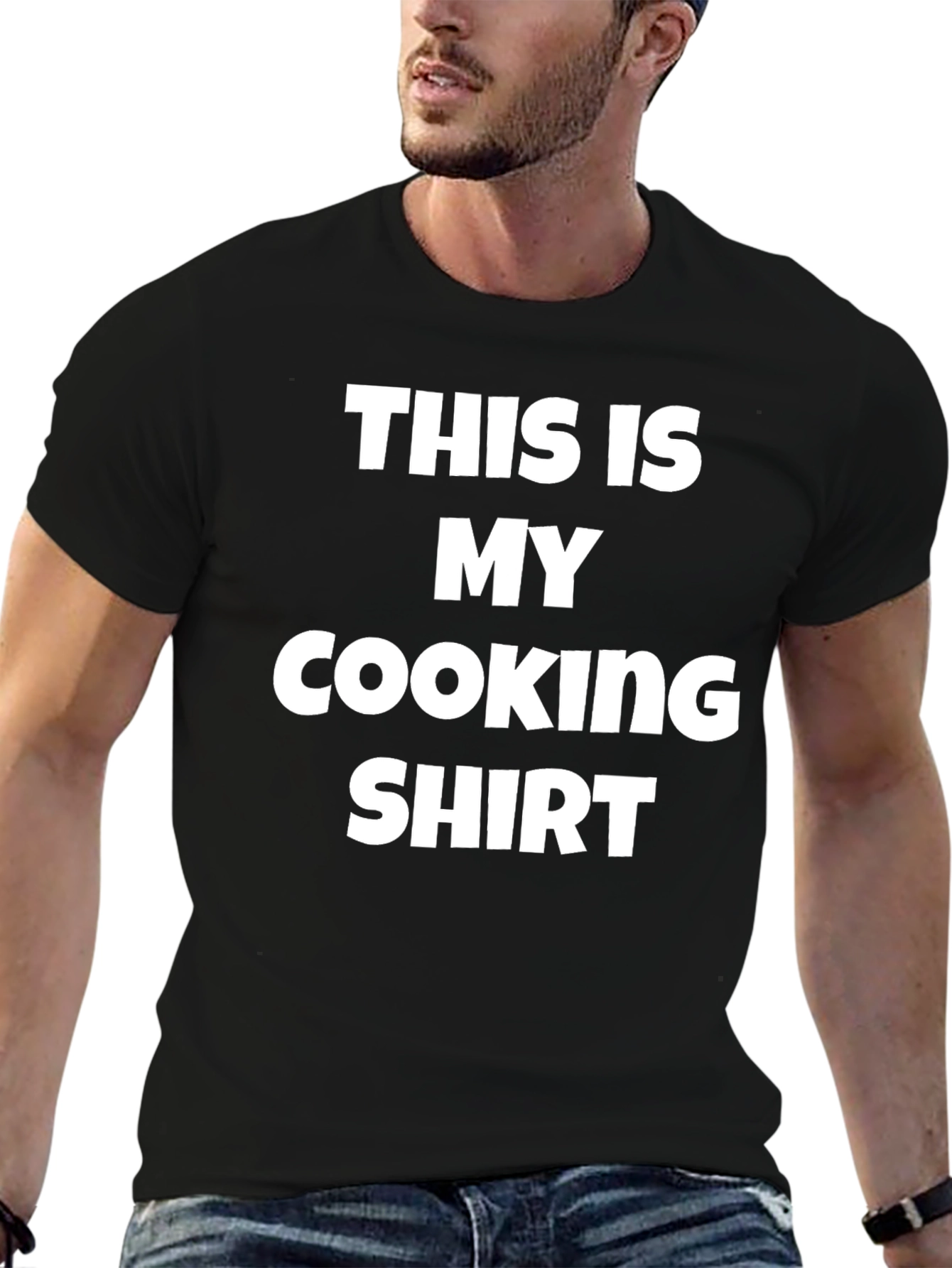 Black This Is My Cooking Shirt - Funny Chef T-Shirt view 6