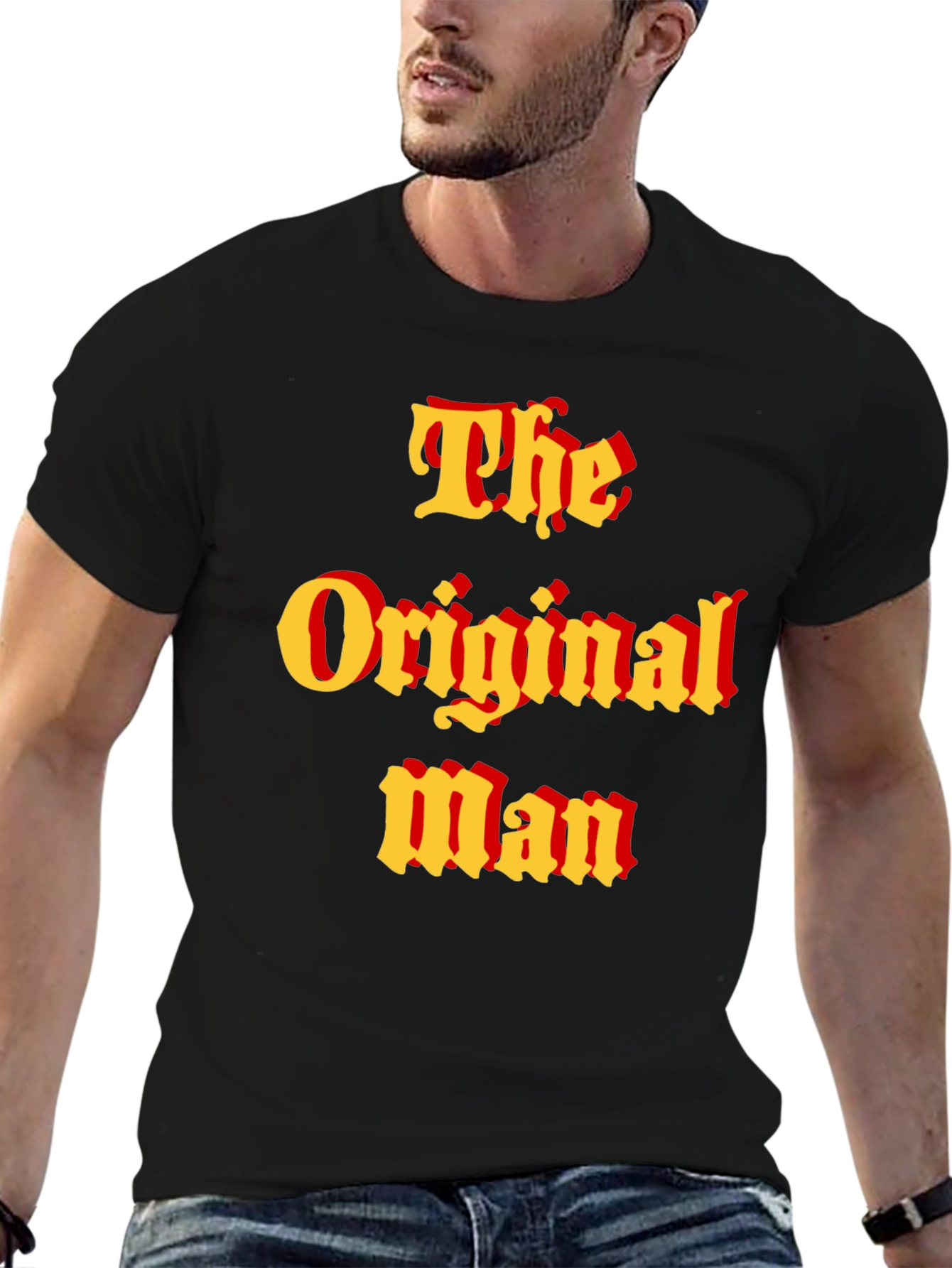 Black The Original Man T-Shirt view 6