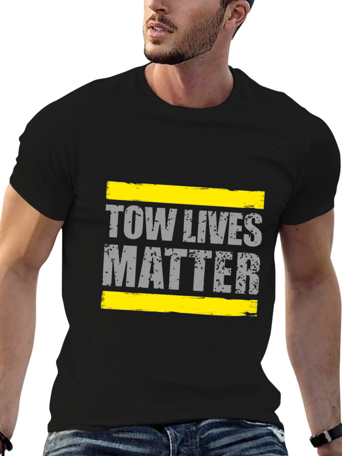 Black Tow Lives Matter T-Shirt - Black Graphic Tee view 6