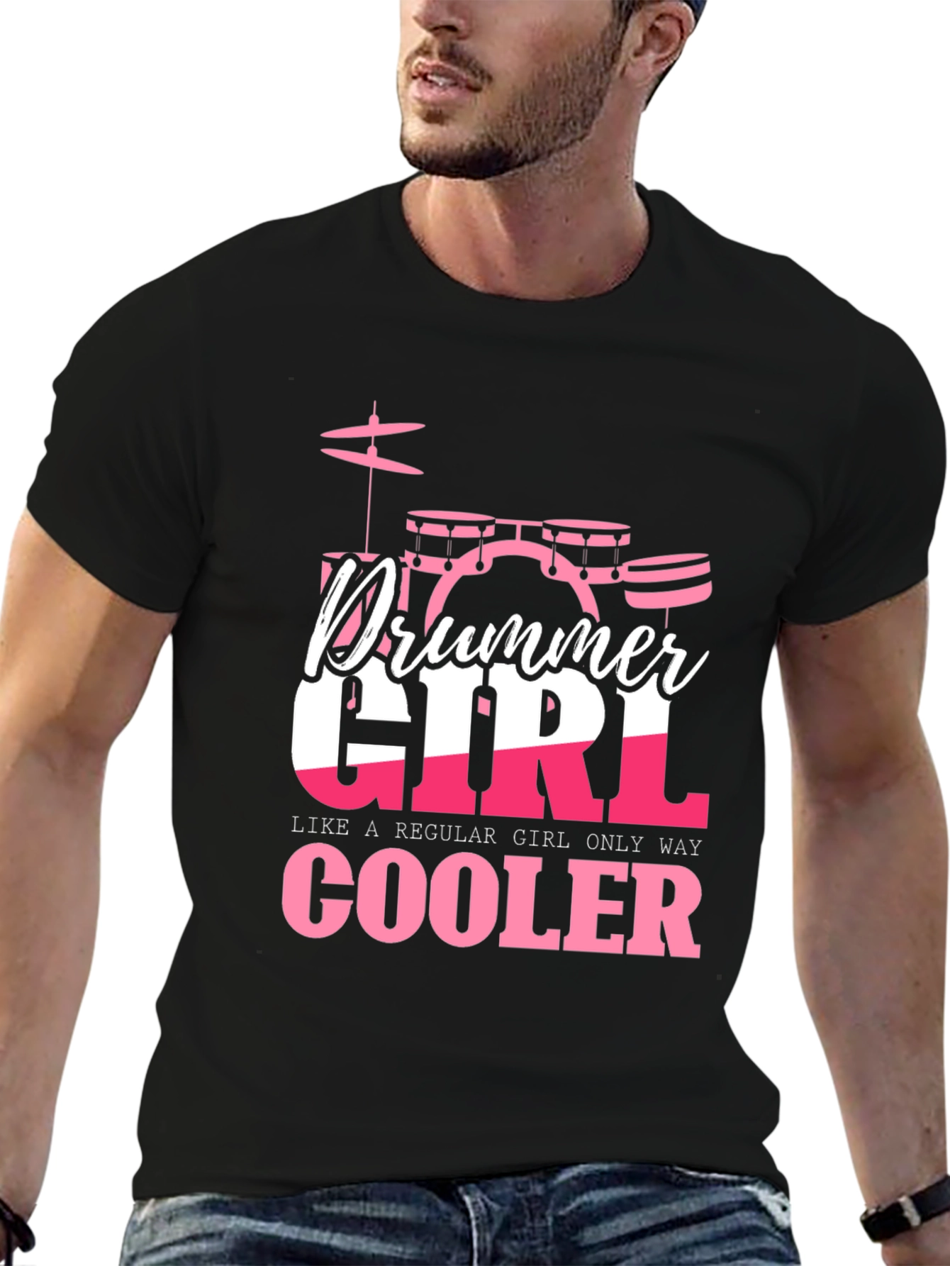 Black Drummer Girl Tee - Cooler Than Regular! view 6
