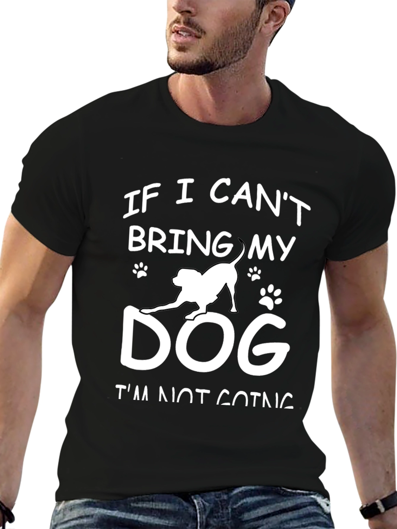 Black Dog Lover Tee - "If I Can't Bring My Dog" view 6