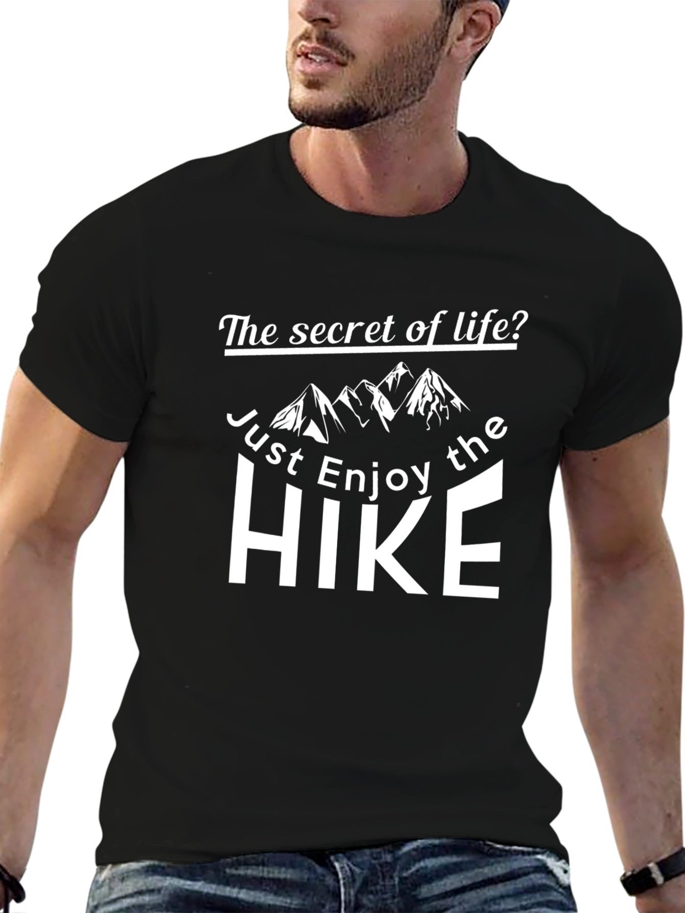 Black Secret of Life Hike Graphic T-Shirt view 6