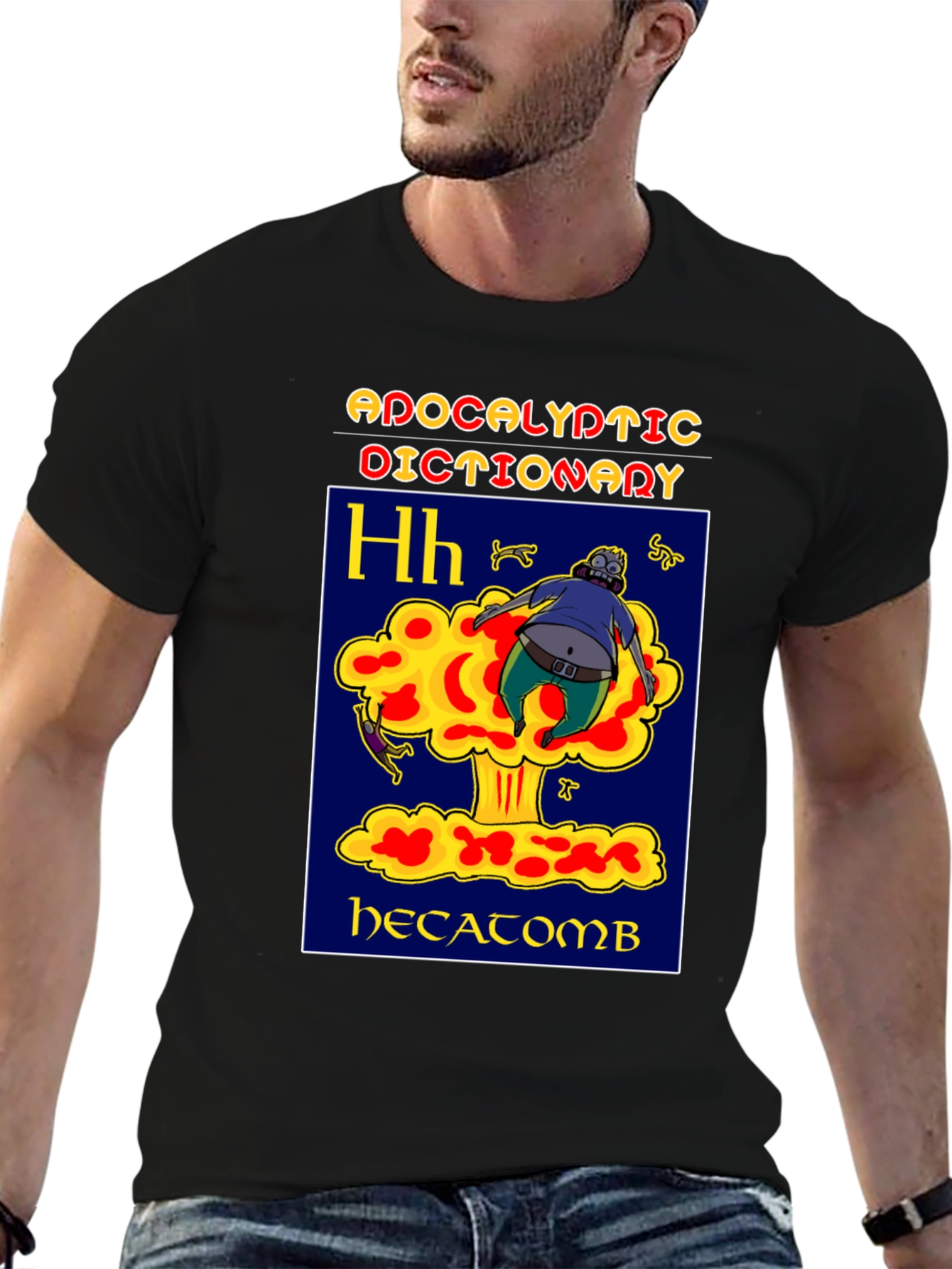 Black Apocalyptic Dictionary Hecatomb T-Shirt view 6