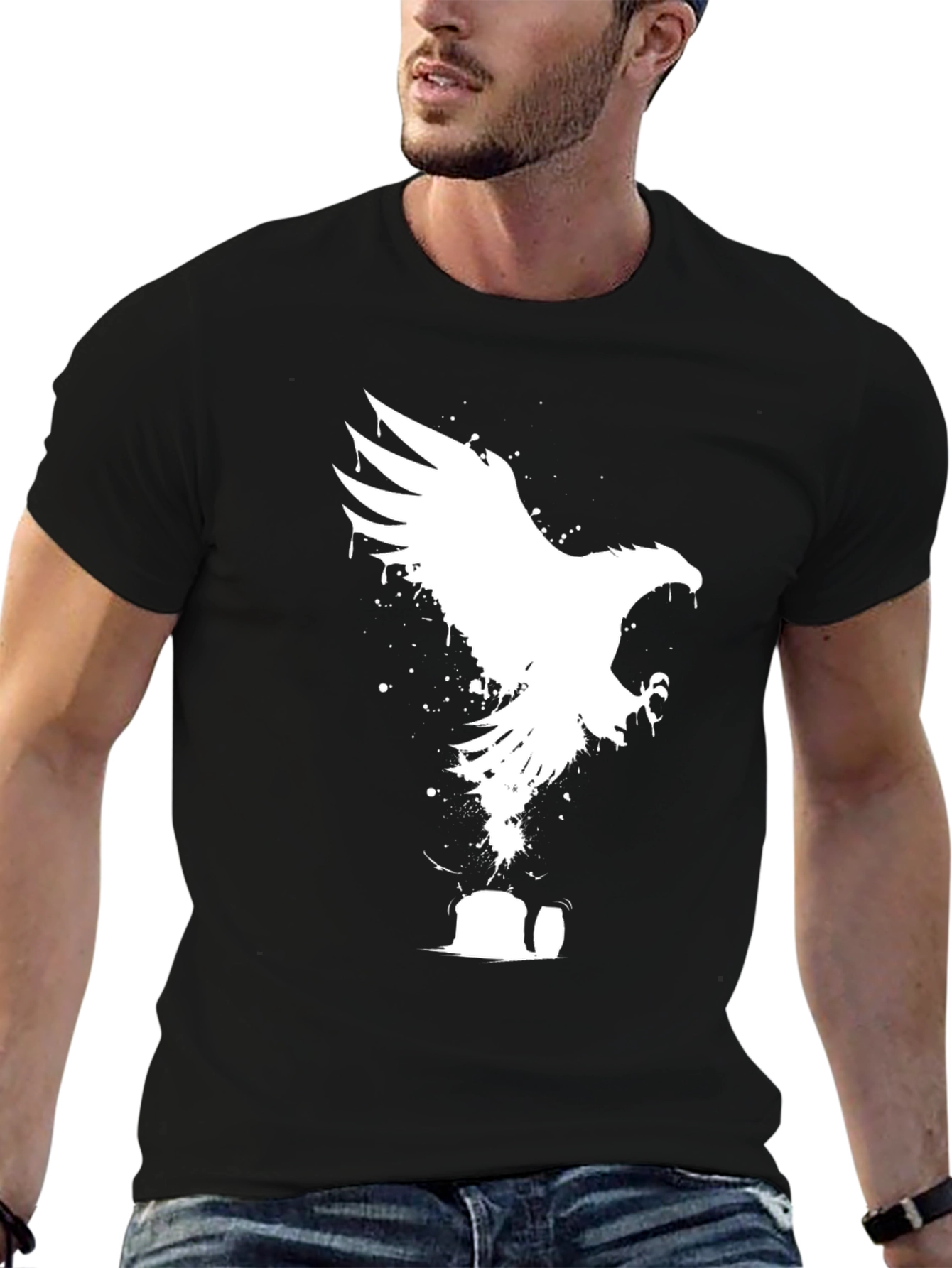 Black Eagle Graphic Tee - Black view 6