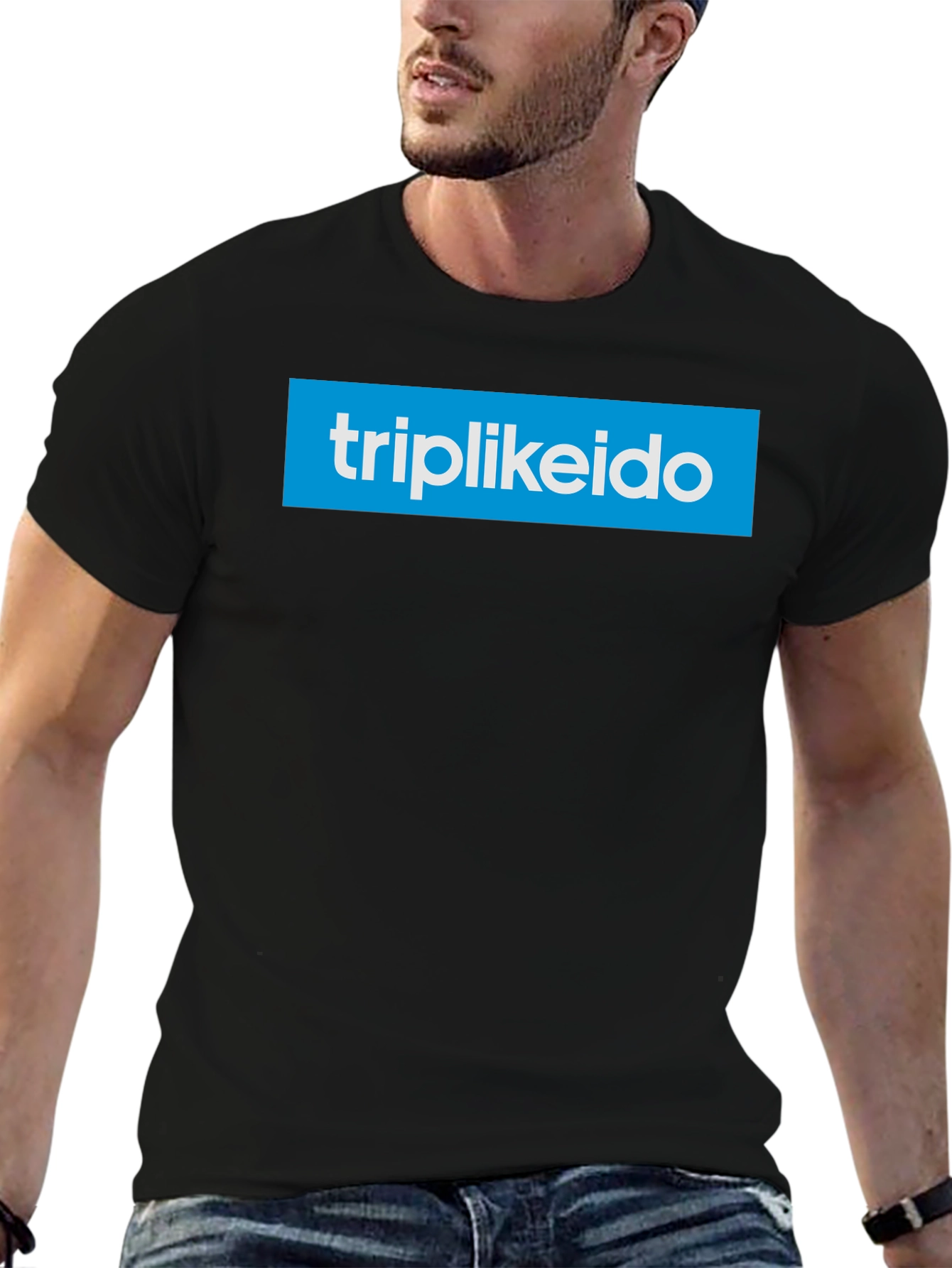 Black Triplikeido Logo Black T-Shirt view 6