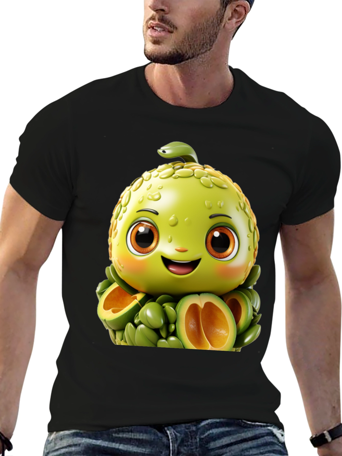 Black Avocado Character T-Shirt view 6