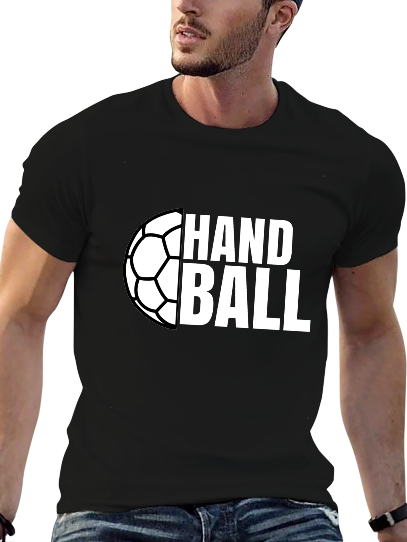 Black Handball Graphic T-Shirt - Black view 6