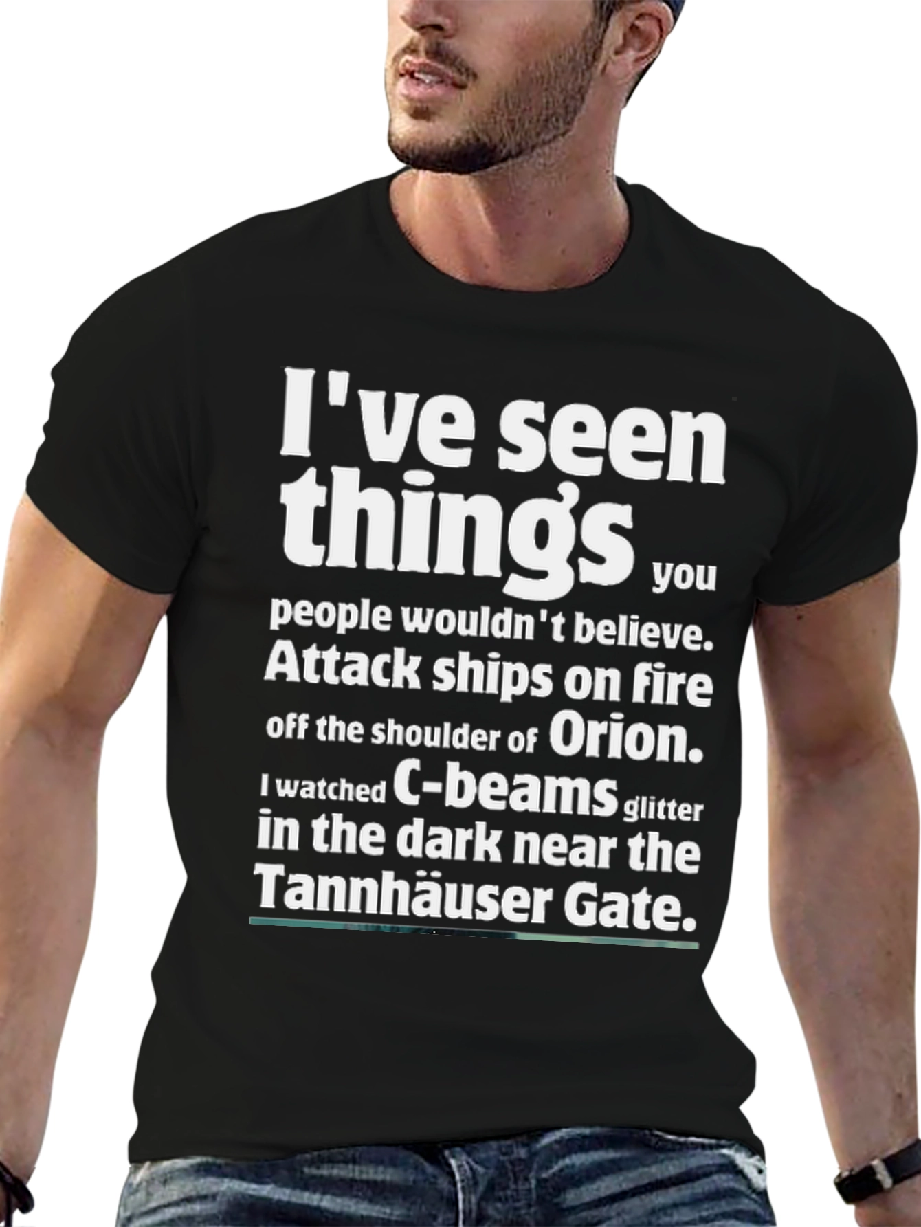 Black I've Seen Things Graphic T-Shirt view 6