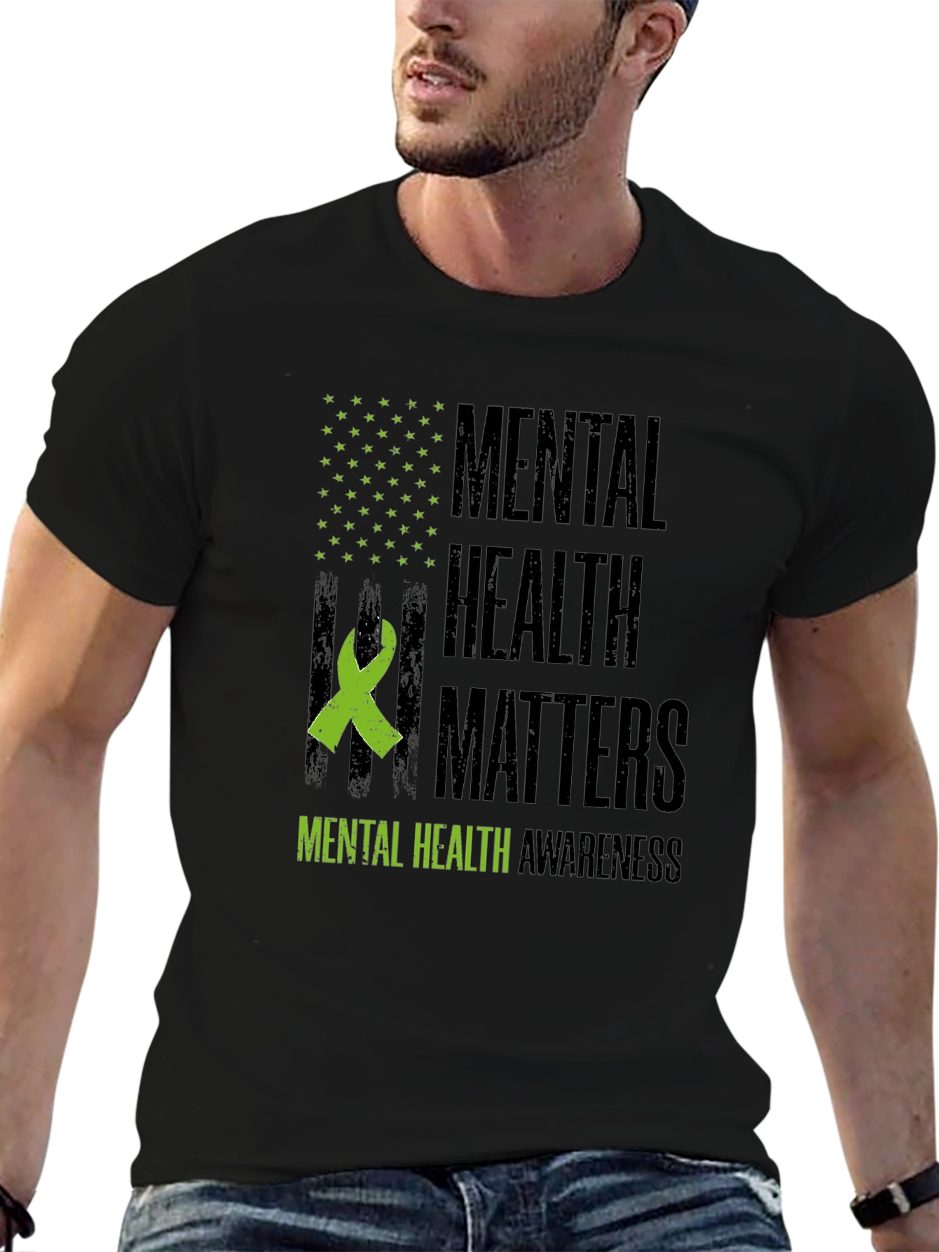 Black Mental Health Awareness T-Shirt view 6