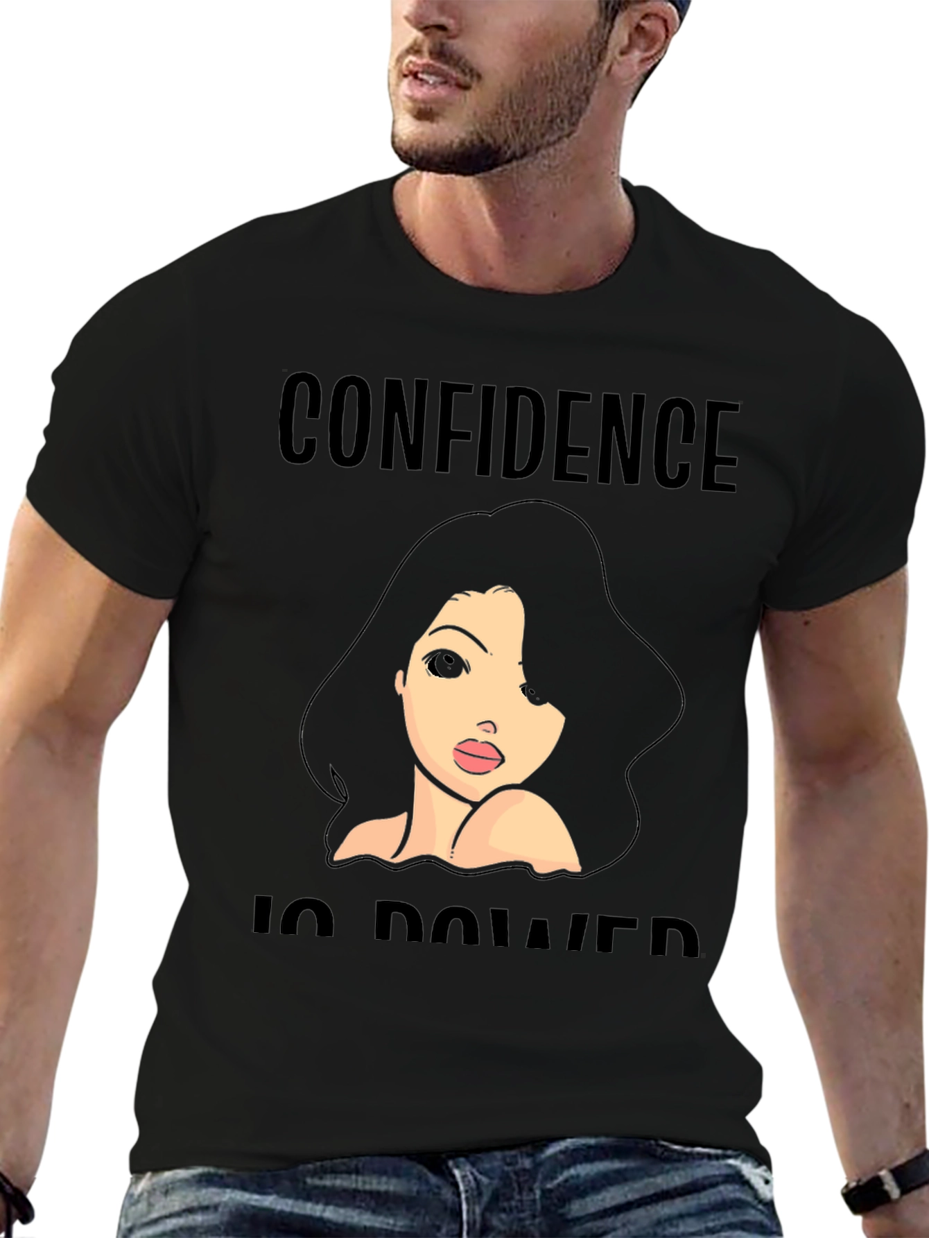 Black Confidence is Power Graphic T-Shirt view 6