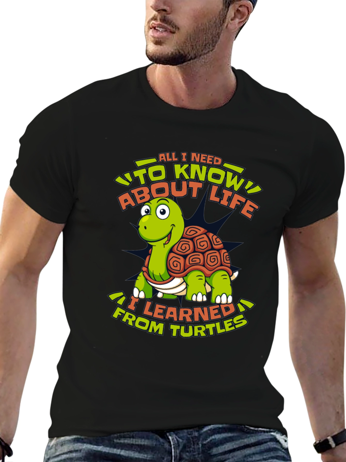 Black Turtle Life Lesson Graphic Tee view 6