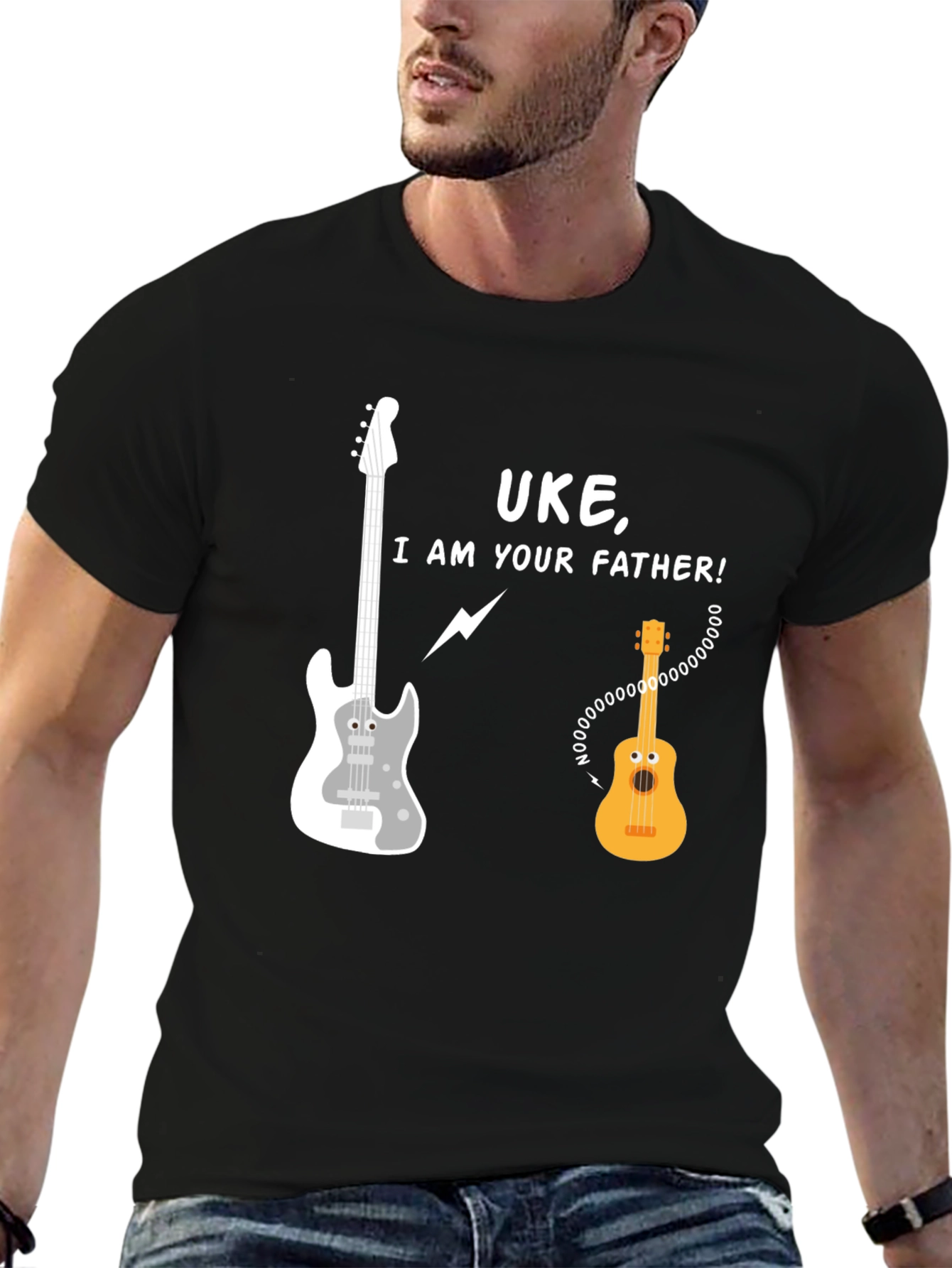 Black Uke I Am Your Father T-Shirt view 6