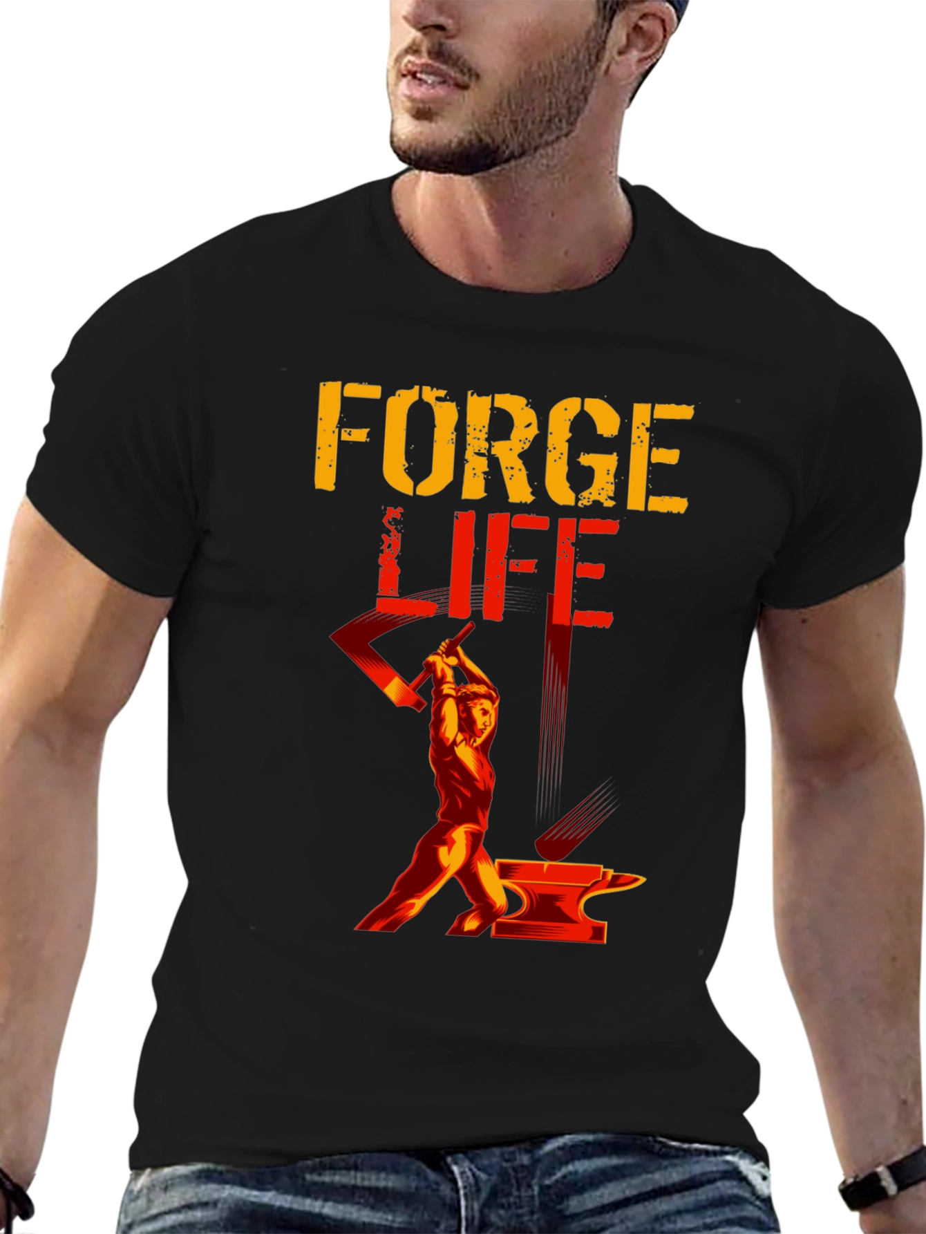 Black Forge Life Black T-Shirt view 6