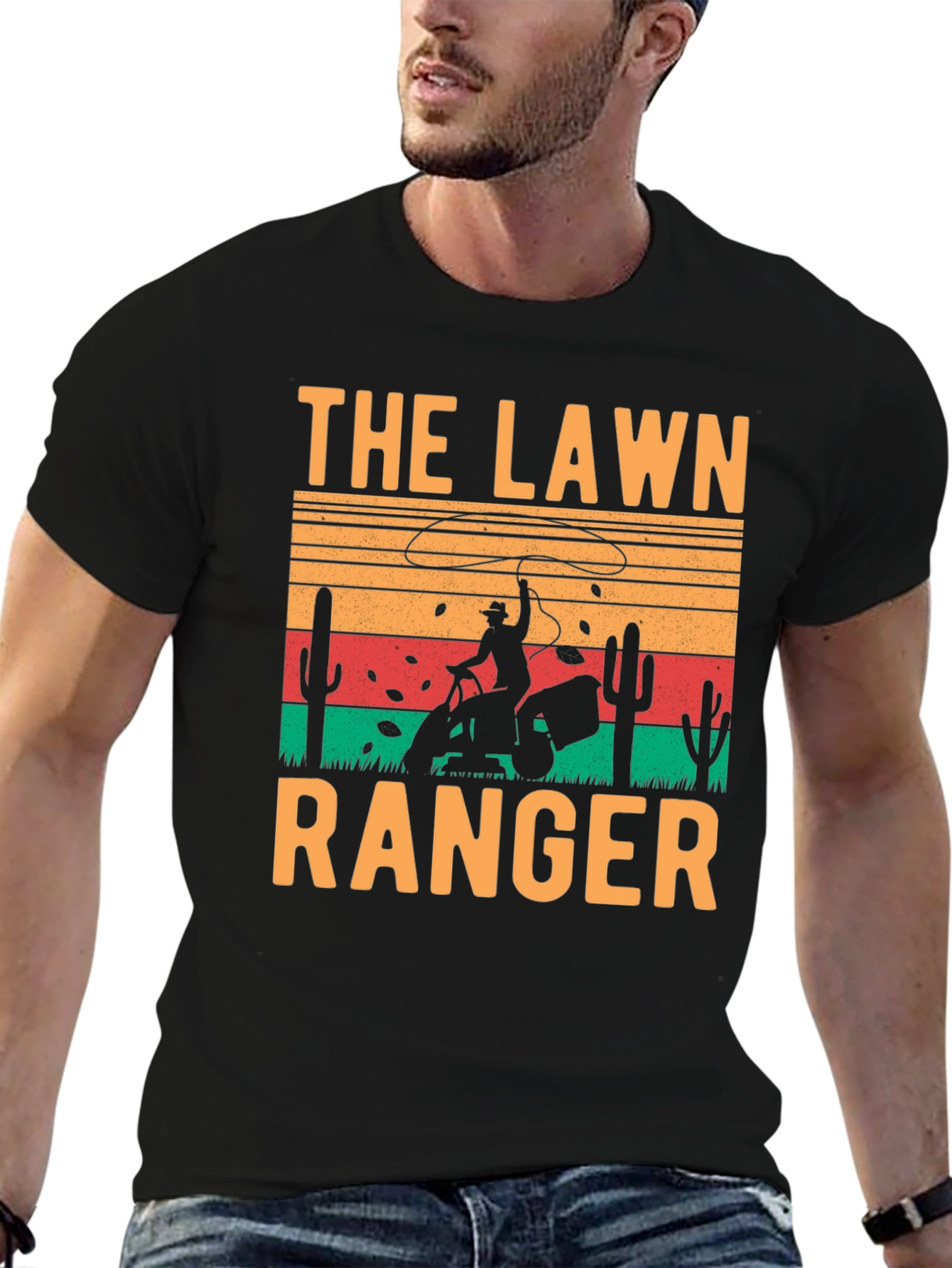 Black The Lawn Ranger Graphic T-Shirt view 6