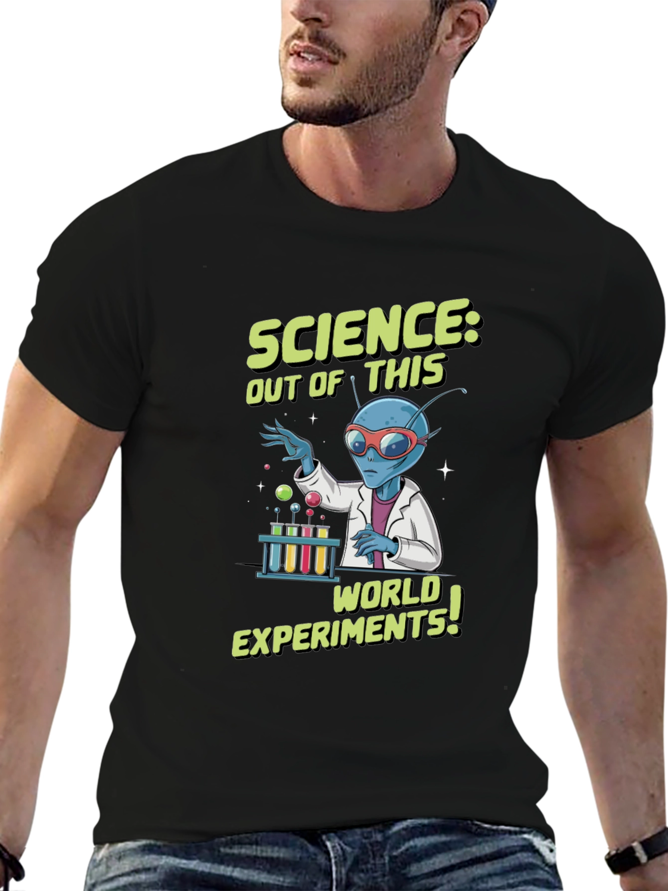 Black Science Alien T-Shirt - Out of this World Experiments view 6