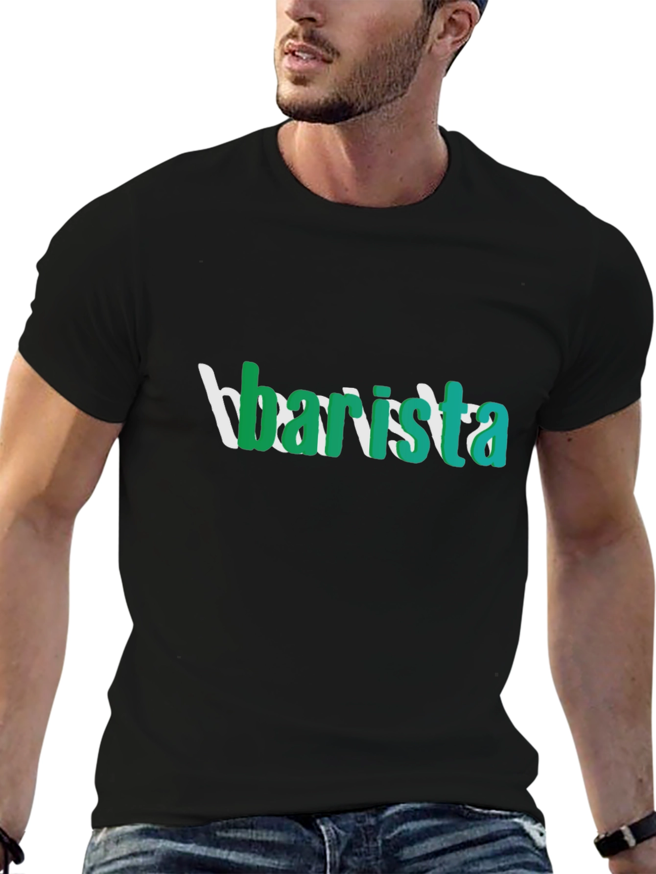 Black Barista Graphic Tee - Stylish Coffee Lover T-Shirt view 6