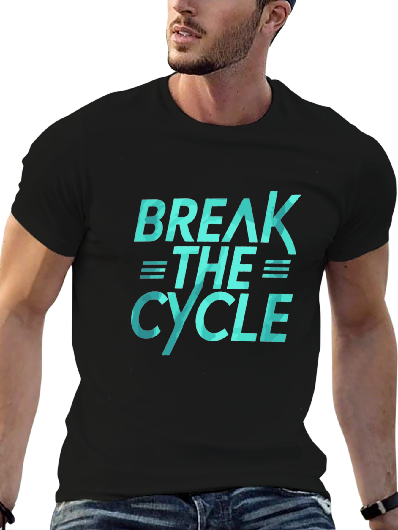Black Break The Cycle Graphic T-Shirt - Black view 6