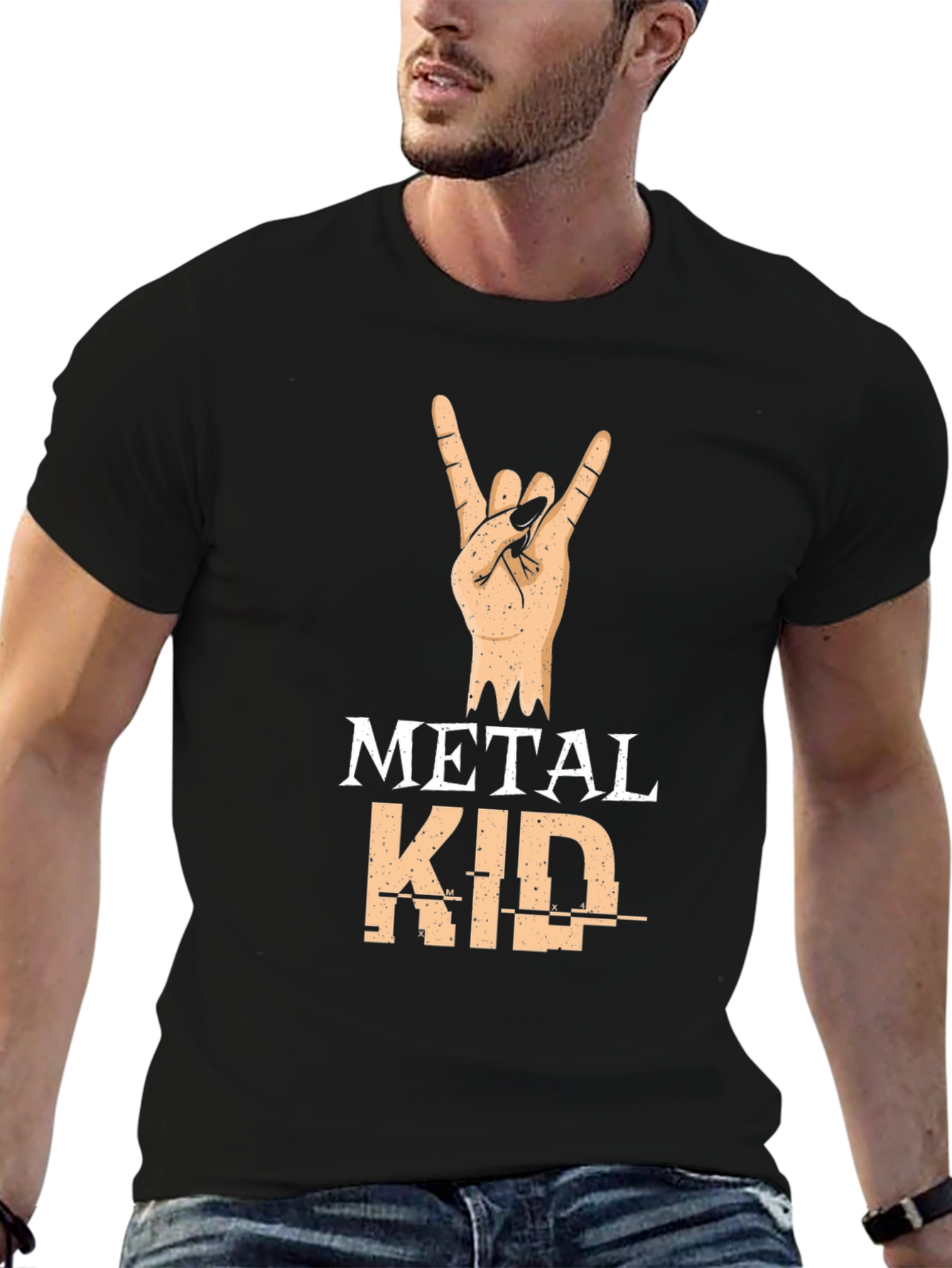 Black Metal Kid Graphic T-Shirt view 6