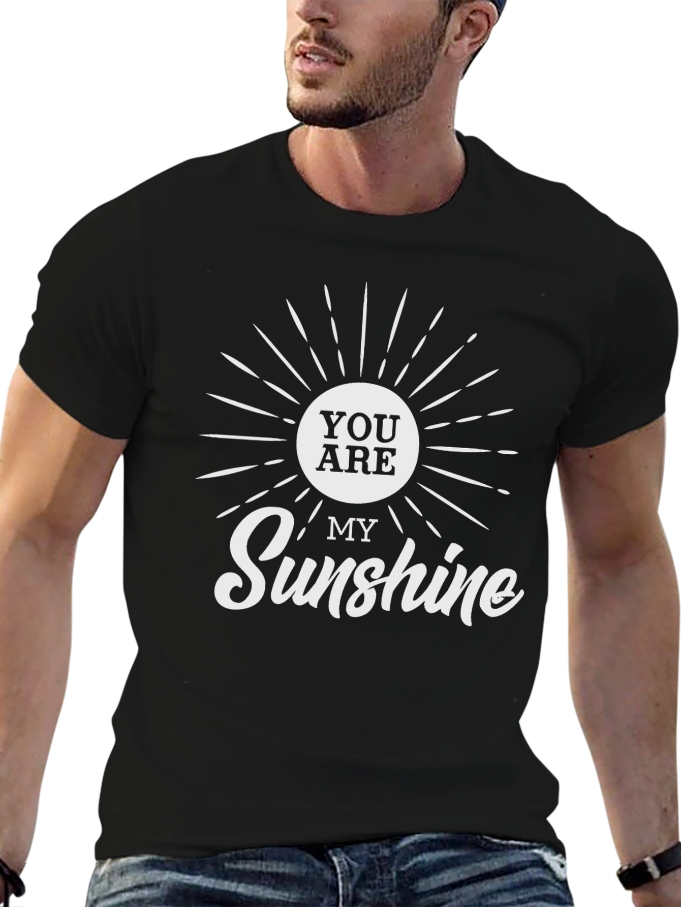 Black You Are My Sunshine Graphic Tee - Black view 6