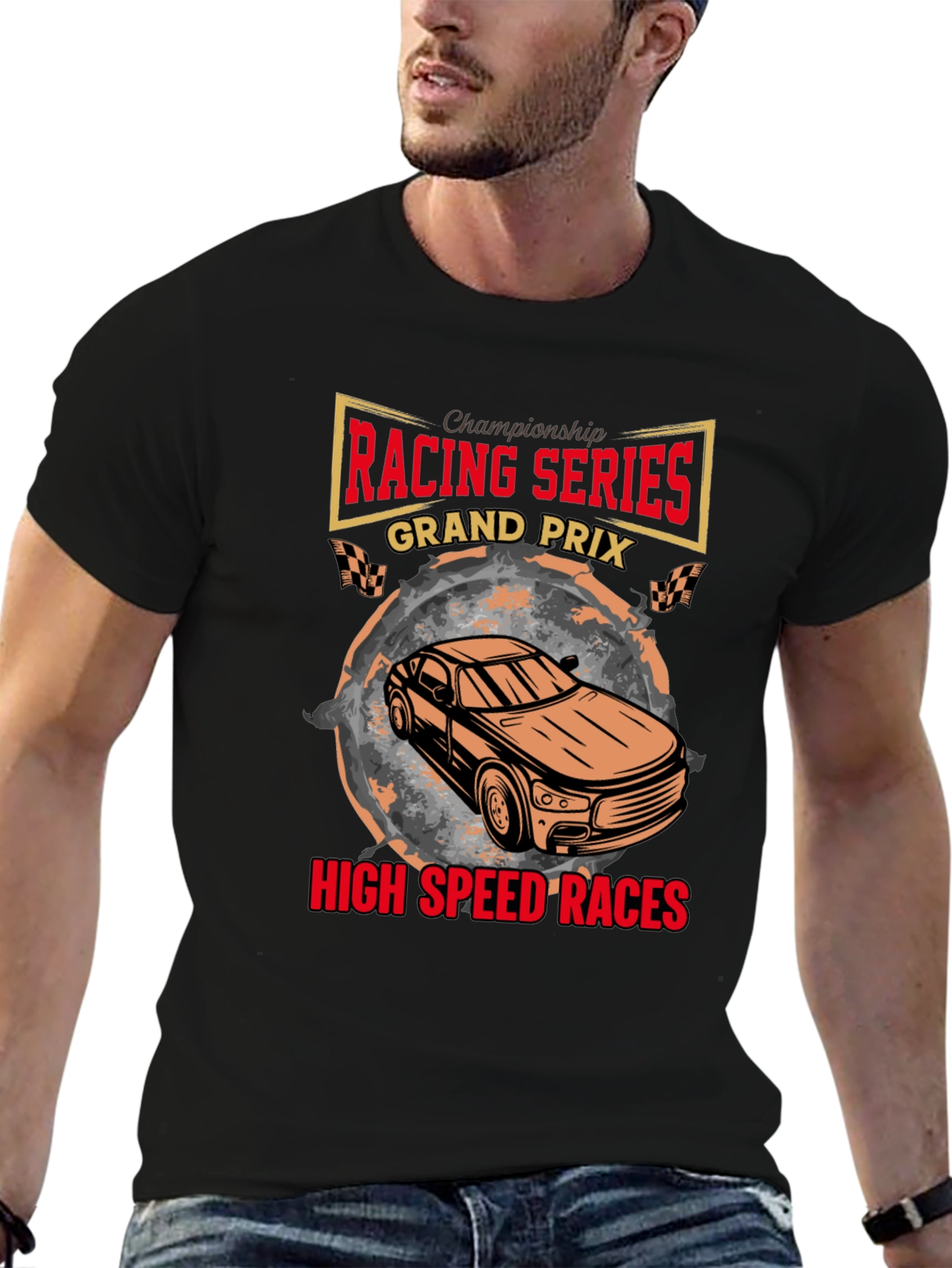 Black Racing Series Grand Prix T-Shirt view 6