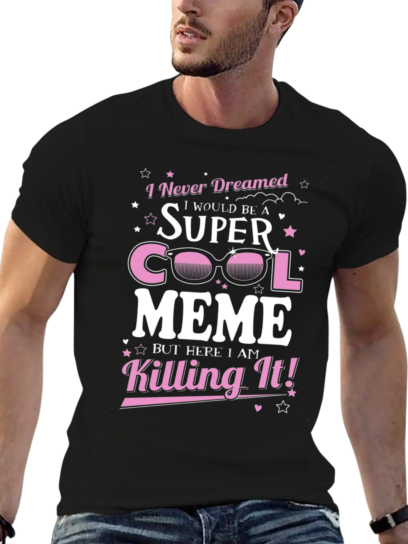 Black Super Cool Meme T-Shirt - Killing It! view 6
