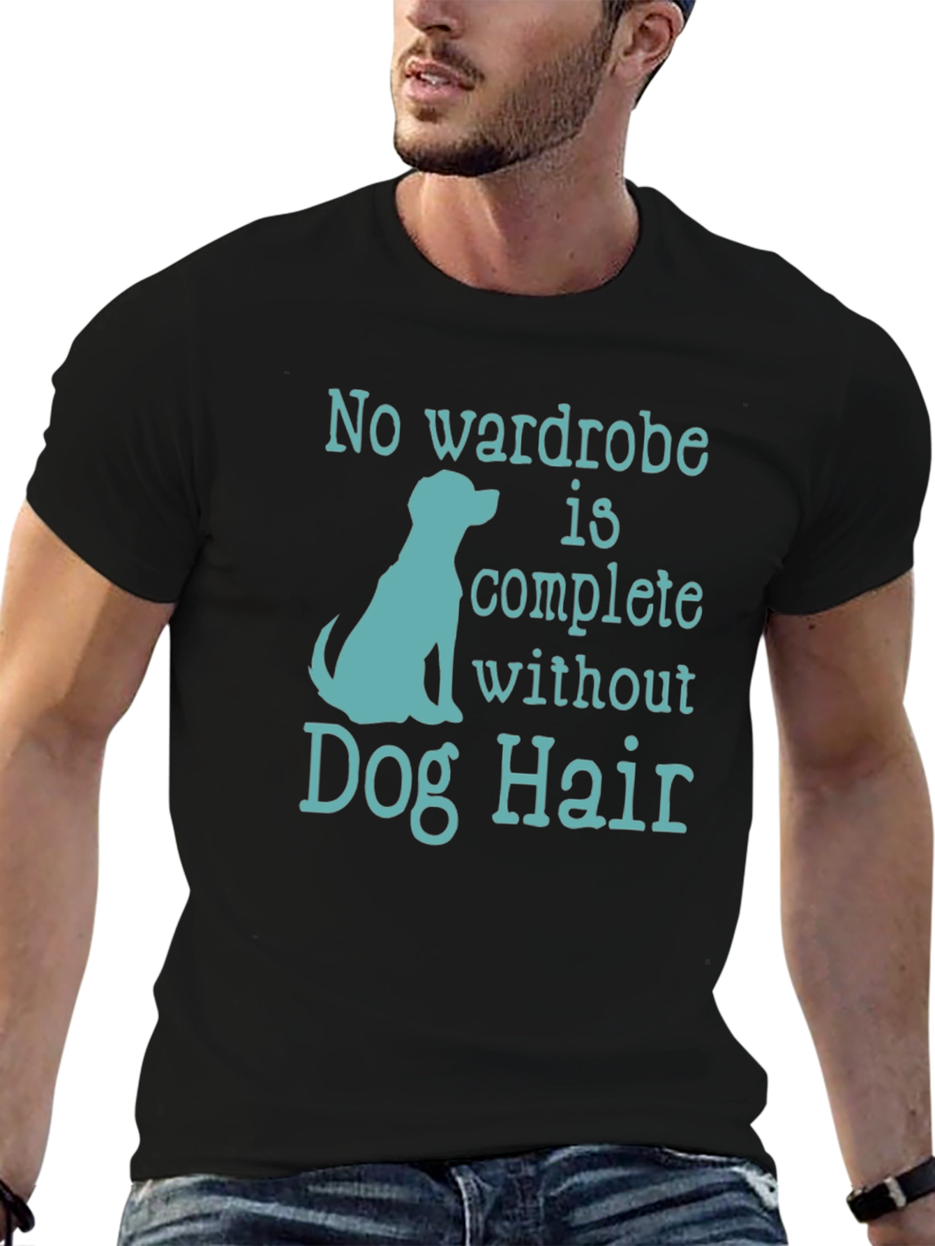 Black Dog Hair T-Shirt - Pet Lover Tee view 6