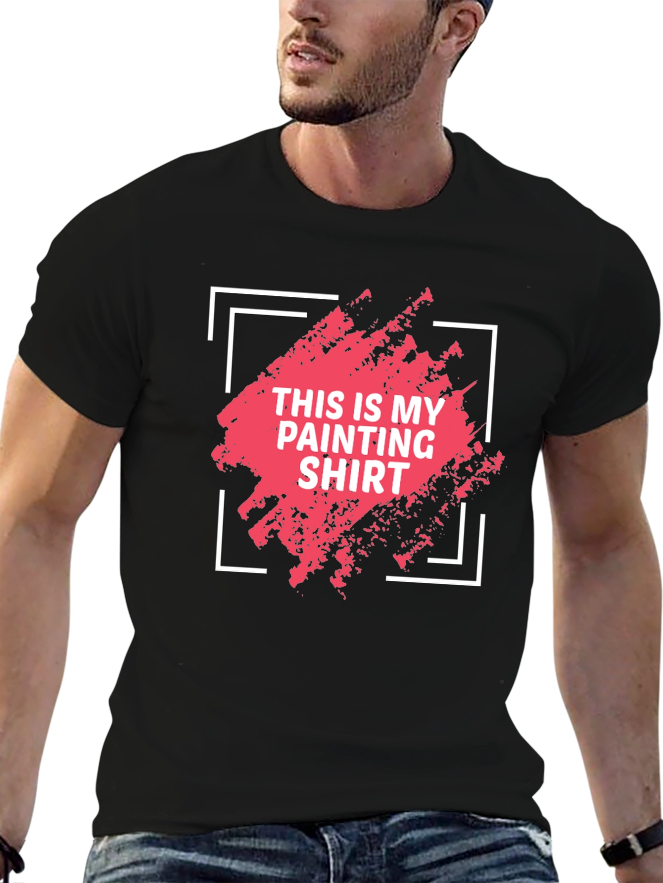 Black Painter's Shirt - This Is My Painting Shirt T-Shirt view 6