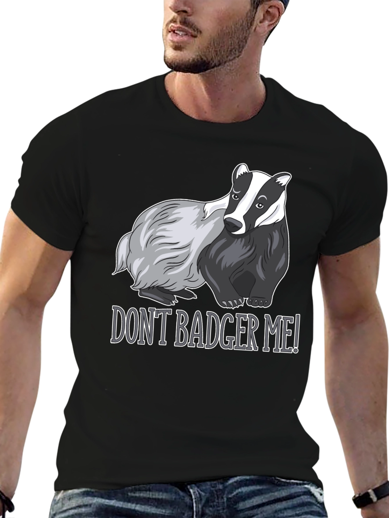 Black Don't Badger Me! Graphic Tee view 6