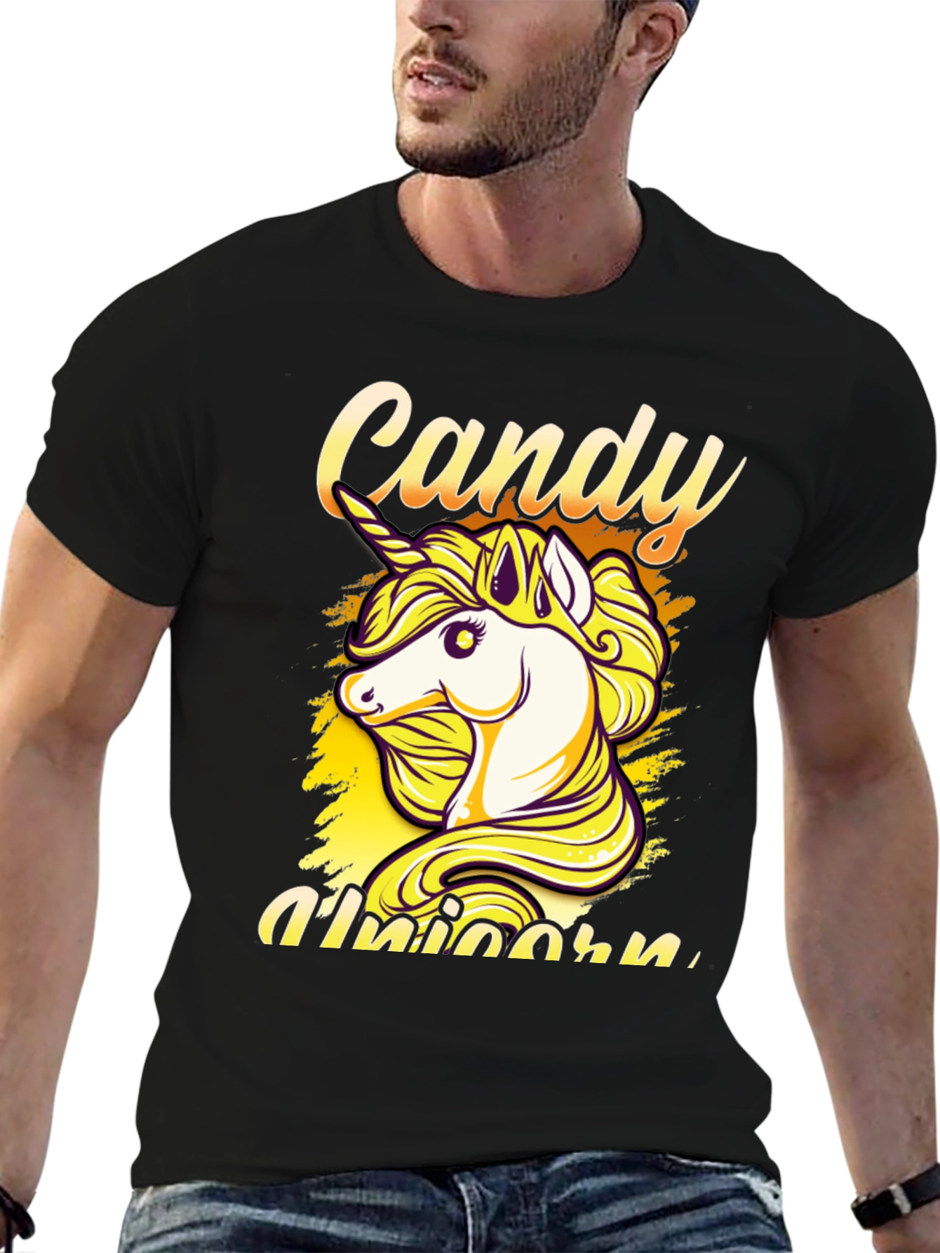 Black Candy Unicorn Black T-Shirt view 6