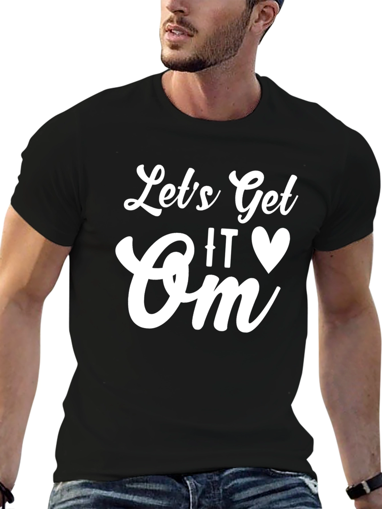Black Let's Get It On Graphic Tee view 6