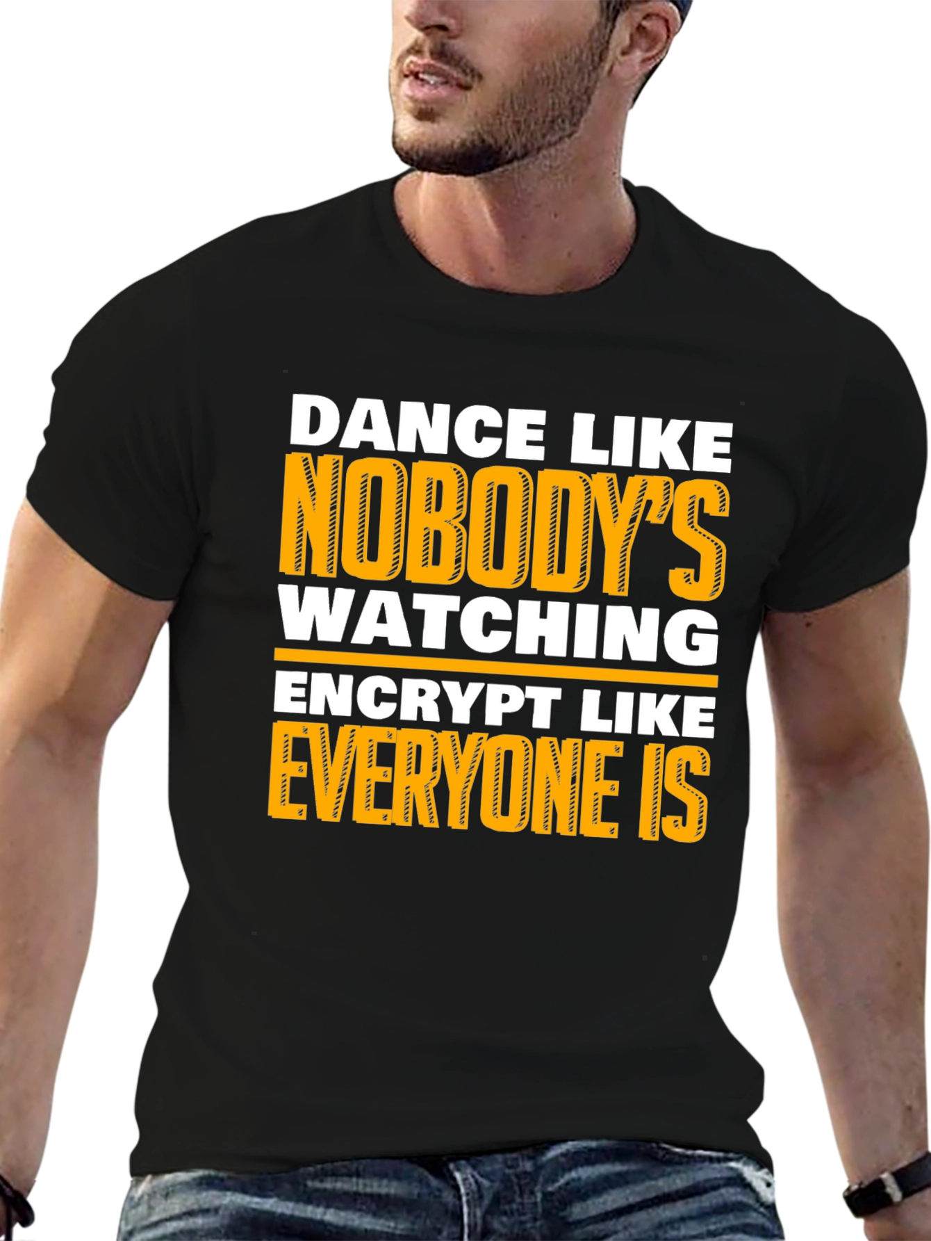 Black Dance Like Nobody's Watching Graphic T-Shirt view 6