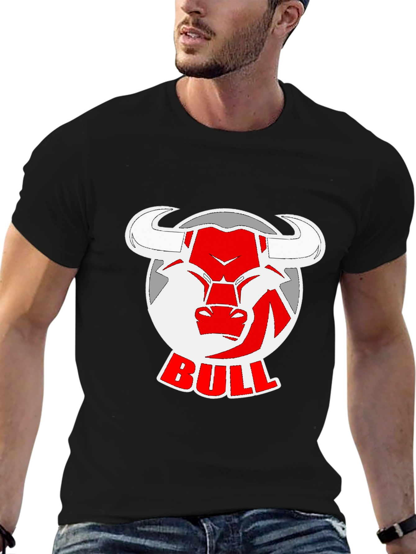 Black Bull Logo Black T-Shirt view 6