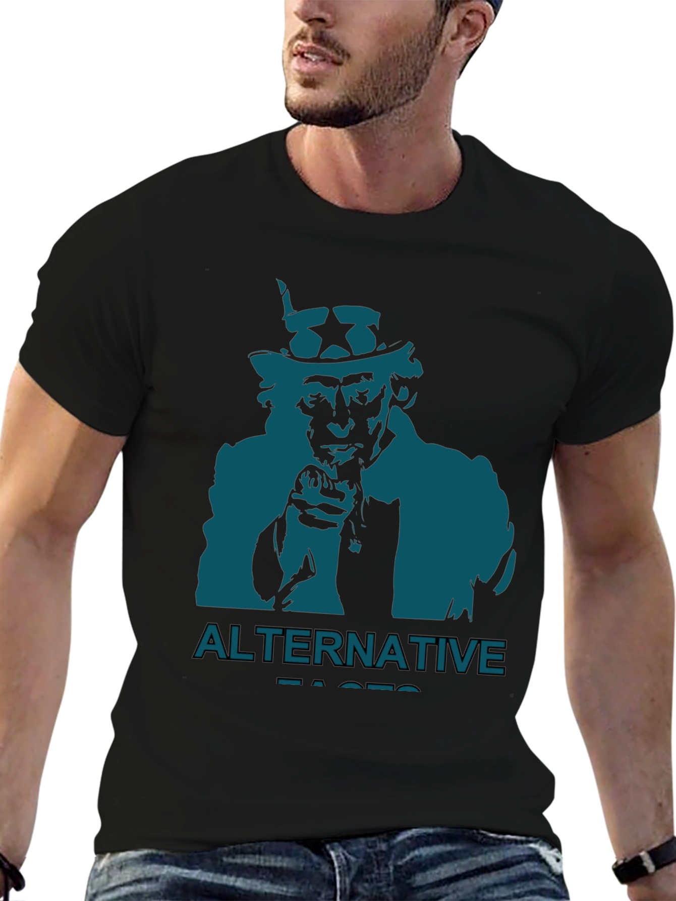 Black Alternative Facts T-Shirt Uncle Sam view 6