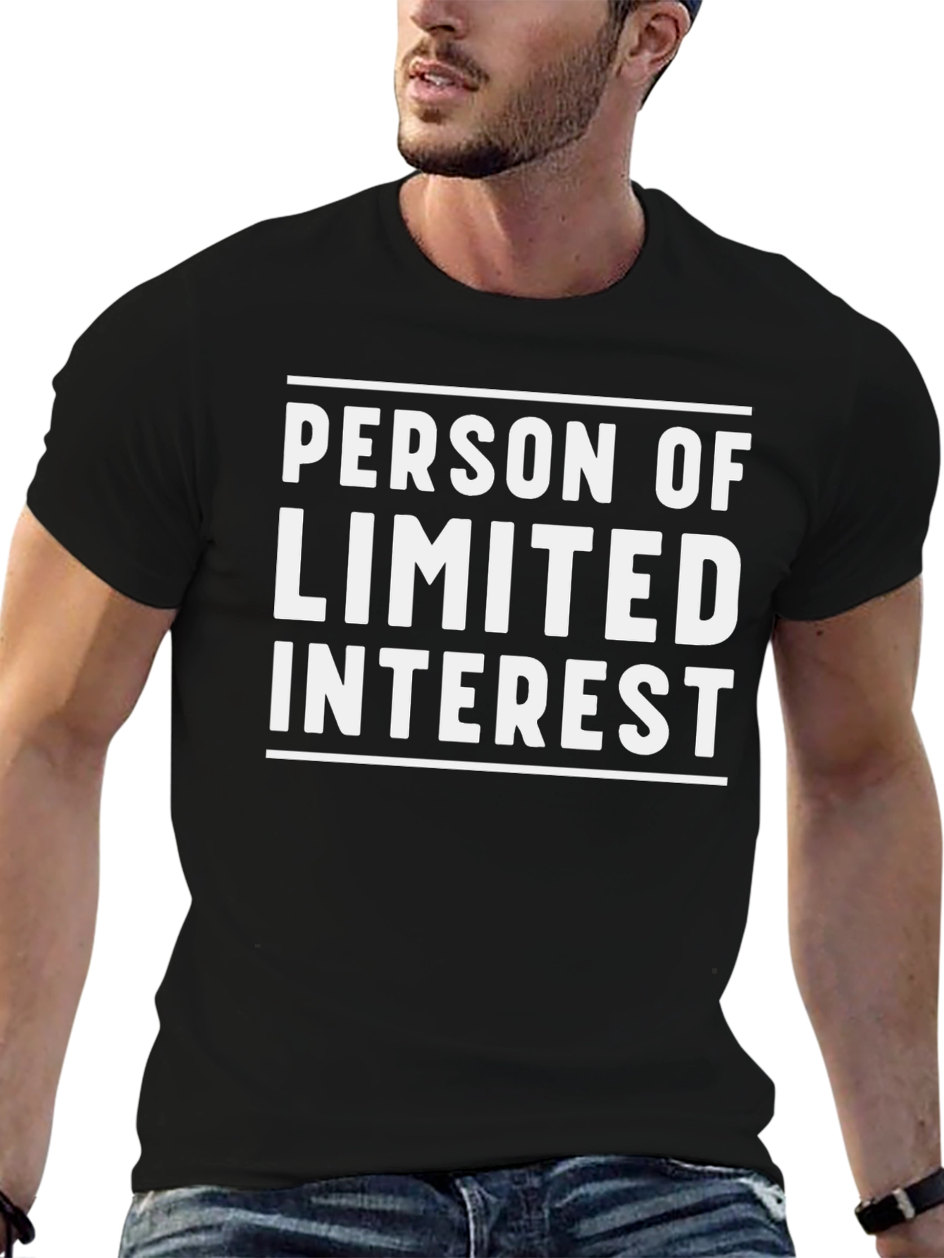 Black Person of Limited Interest Graphic T-Shirt view 6