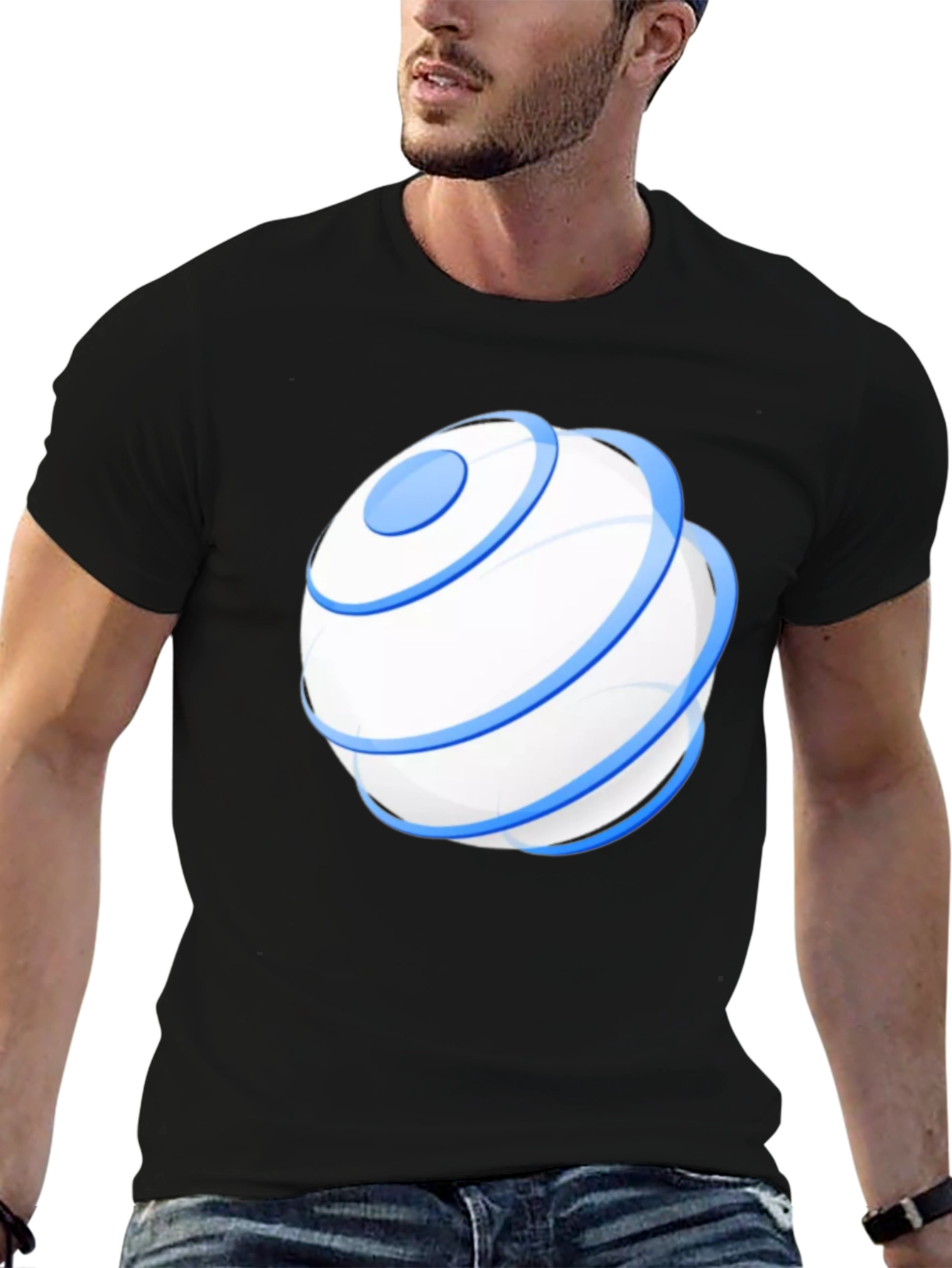 Black Sphere Graphic Tee - Modern Design, Soft Cotton view 6