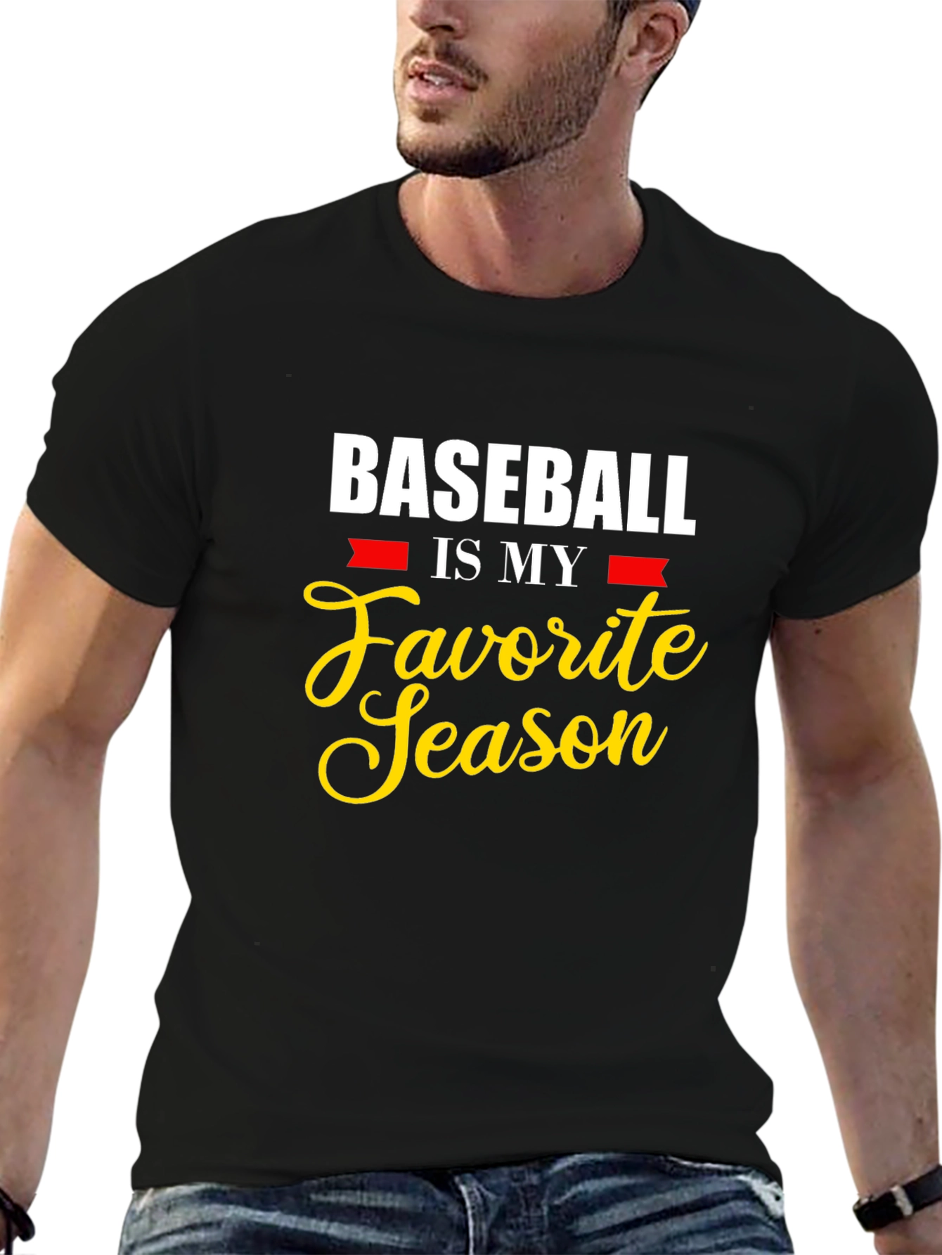 Black Baseball Is My Favorite Season Graphic Tee view 6