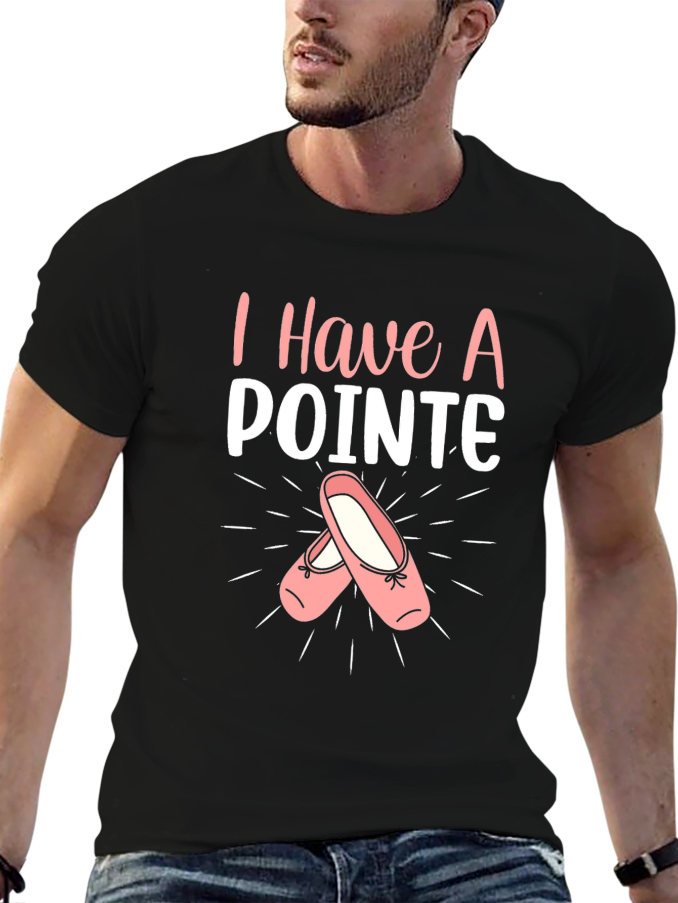 Black I Have A Pointe Ballet T-Shirt view 6