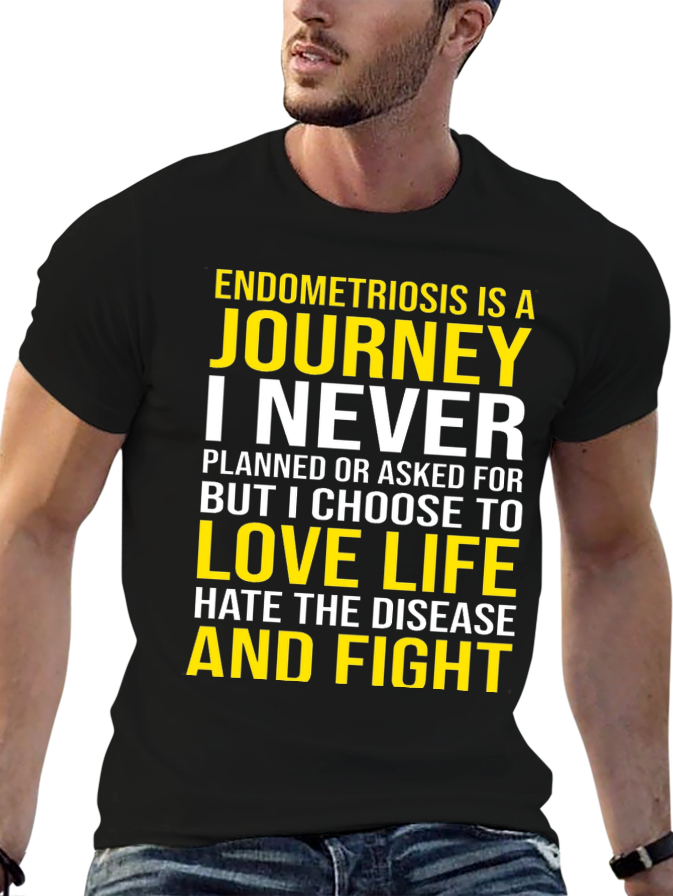 Endometriosis Awareness T-Shirt: Journey, Love, Fight - 6