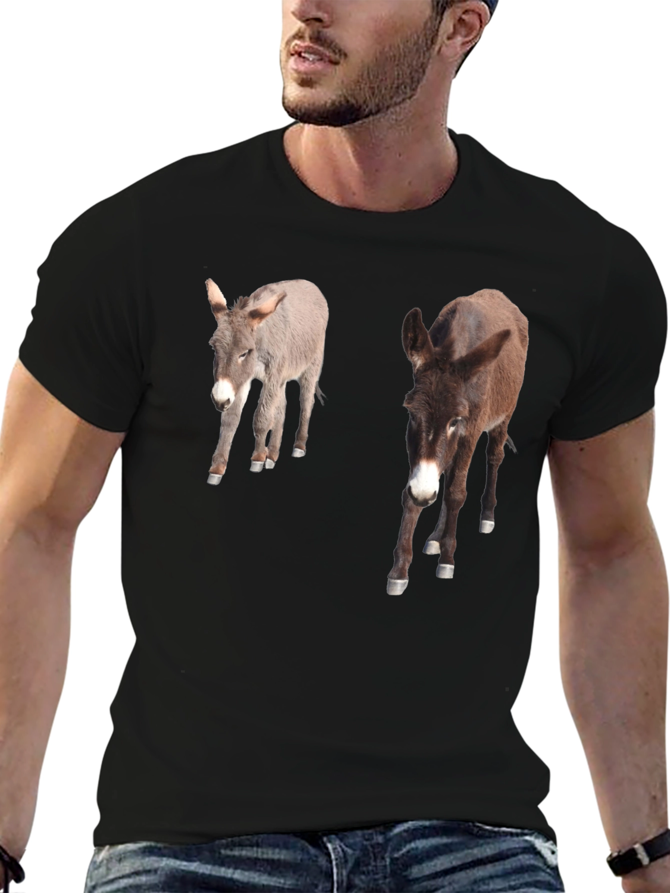 Black Donkey Graphic T-Shirt - Unique Animal Lover Tee view 6
