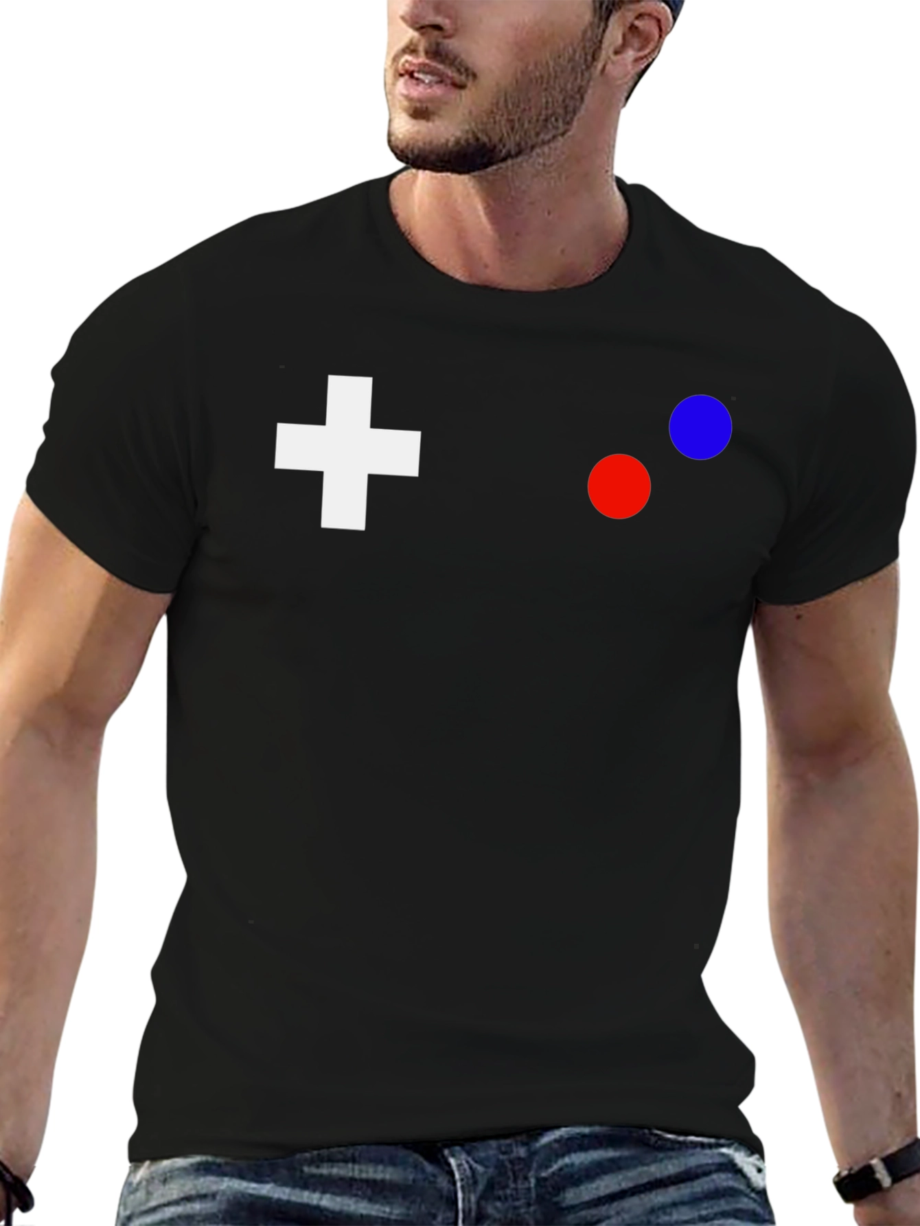 Black Retro Gaming Controller T-Shirt - Black view 6