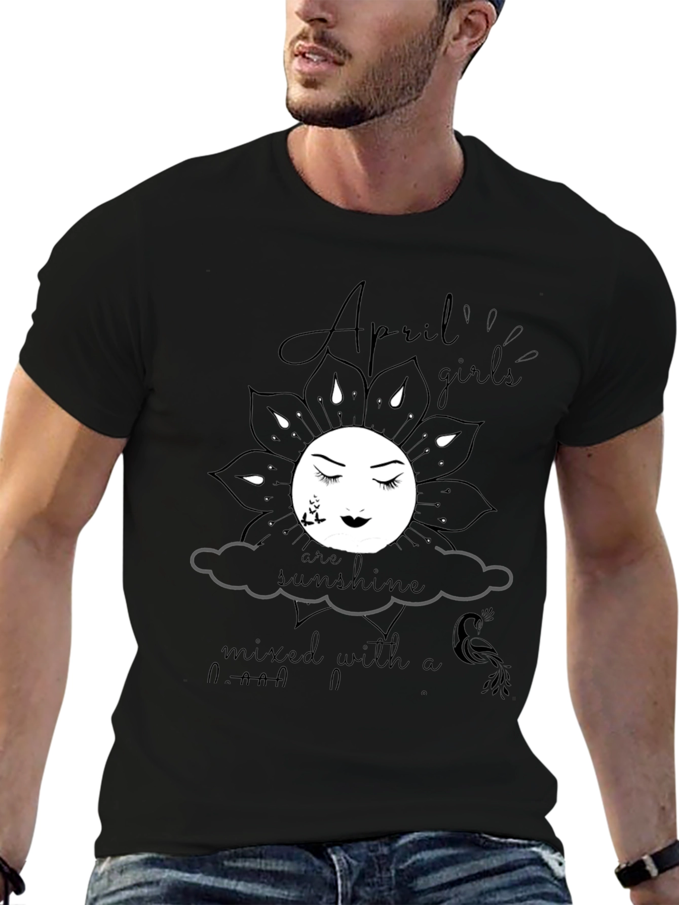 Black April Girls Sunshine Graphic Tee view 6