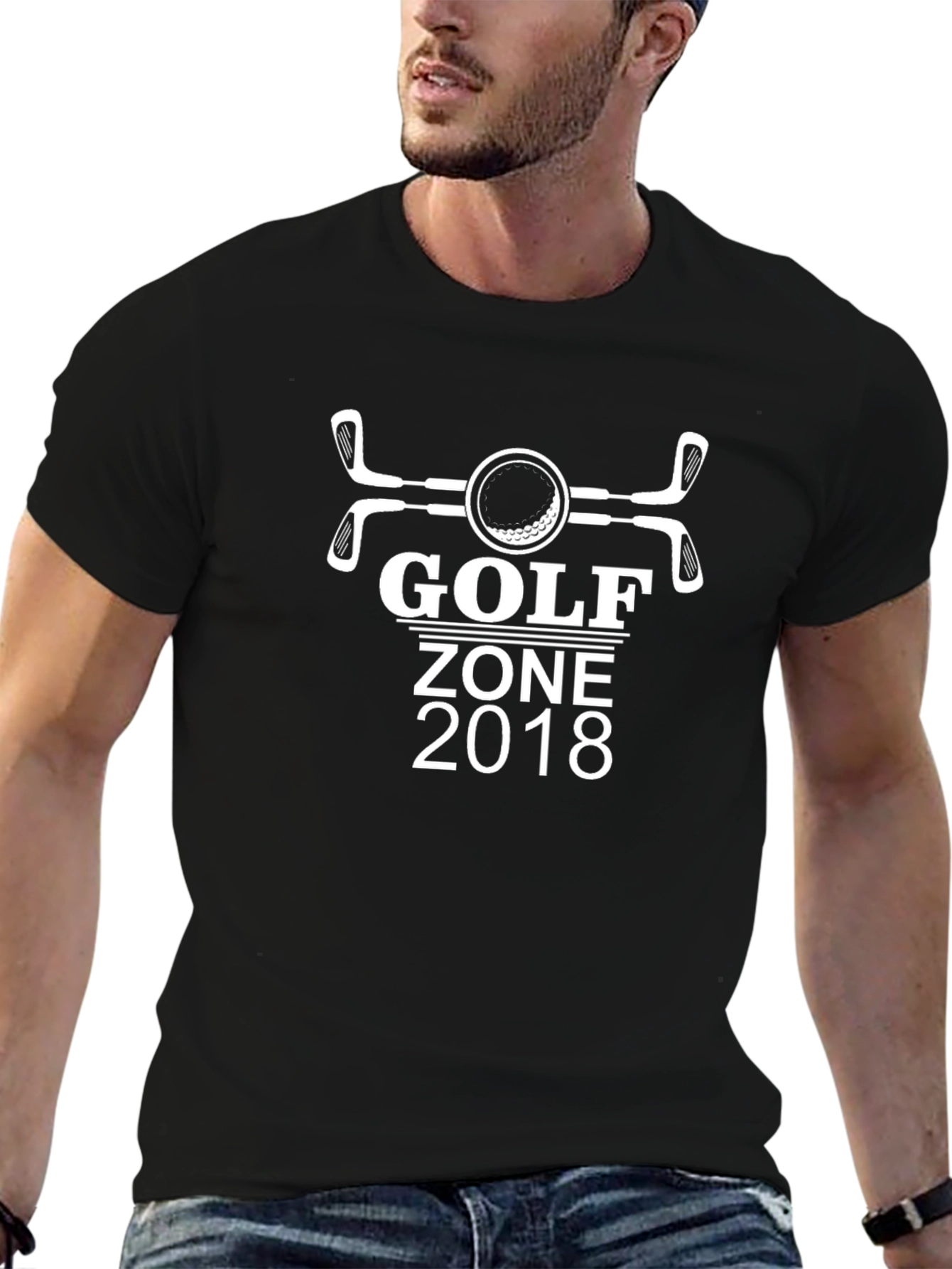 Black Golf Zone 2018 Black T-Shirt view 6
