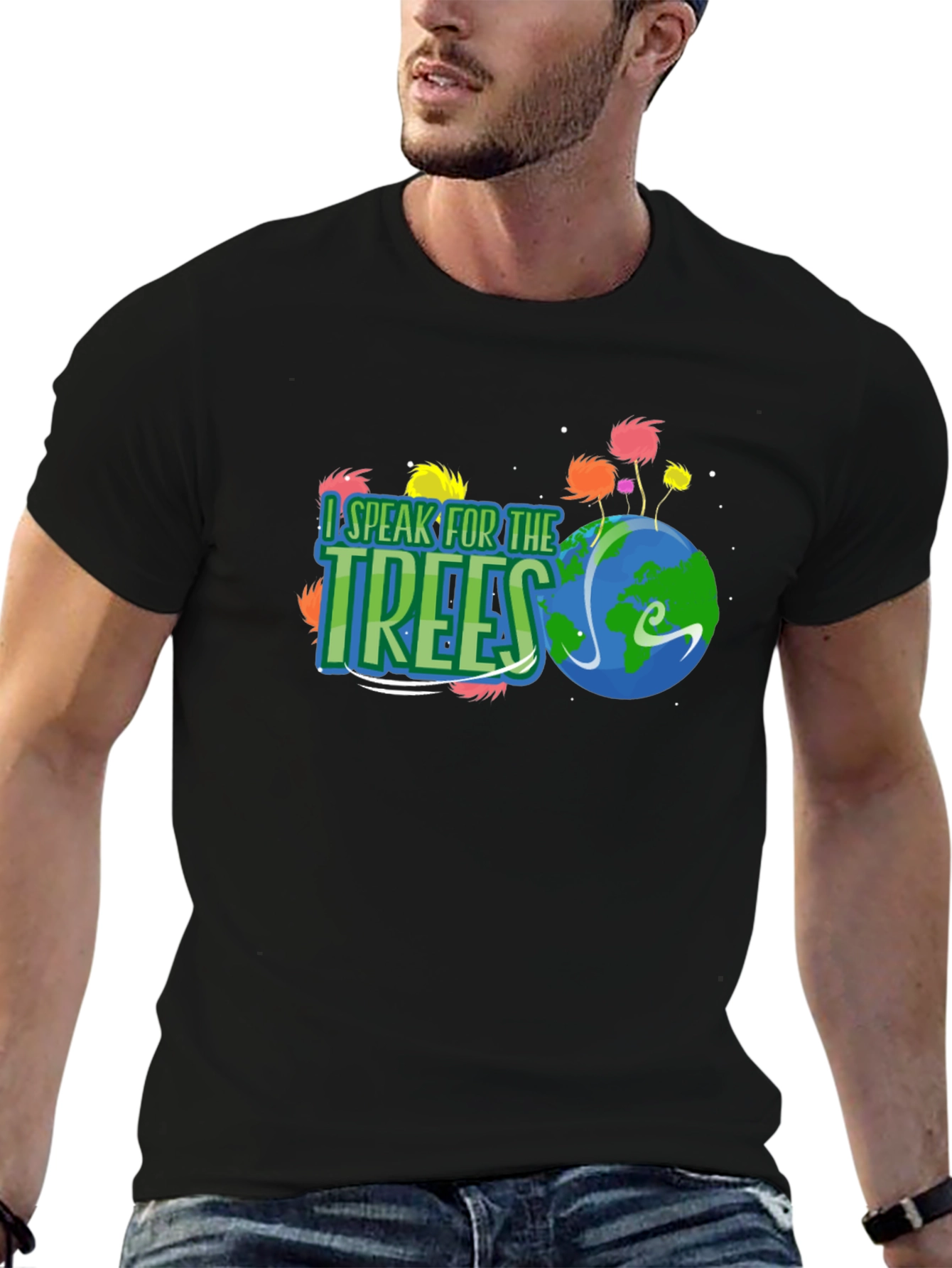 Black I Speak for the Trees T-Shirt Lorax Earth Day view 6