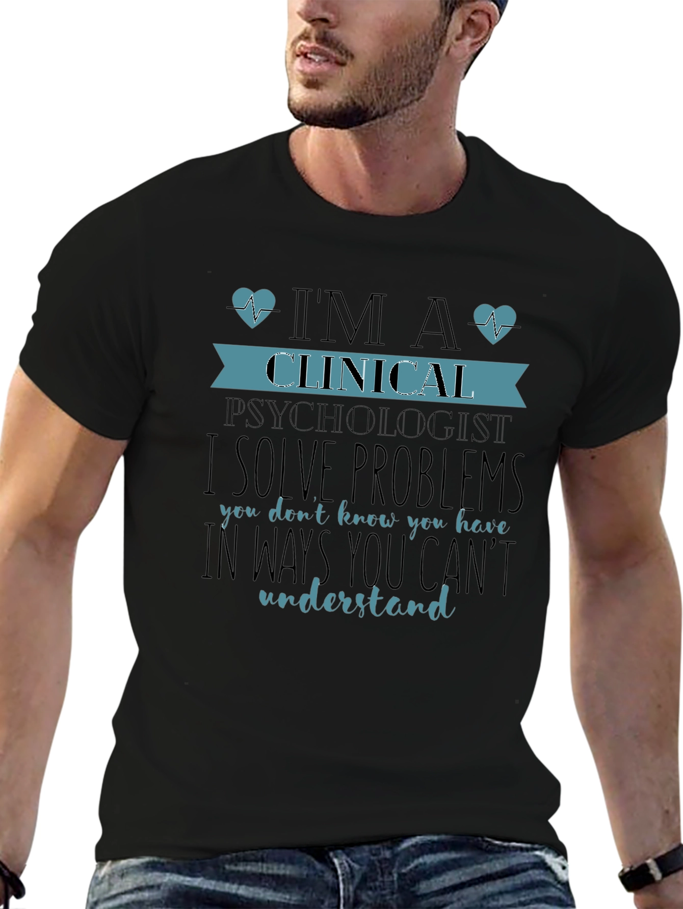 Black Clinical Psychologist Novelty T-Shirt view 6