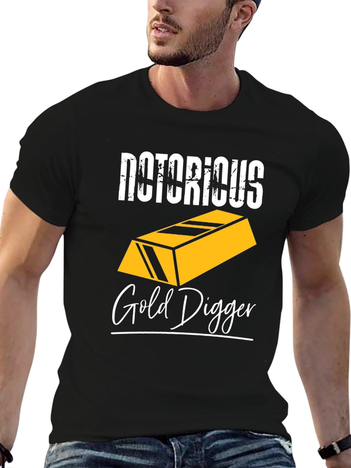 Black Notorious Gold Digger Graphic Tee view 6