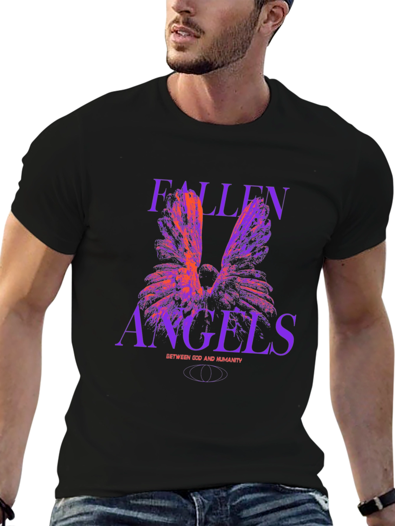 Black Fallen Angels Graphic Tee - Black view 6