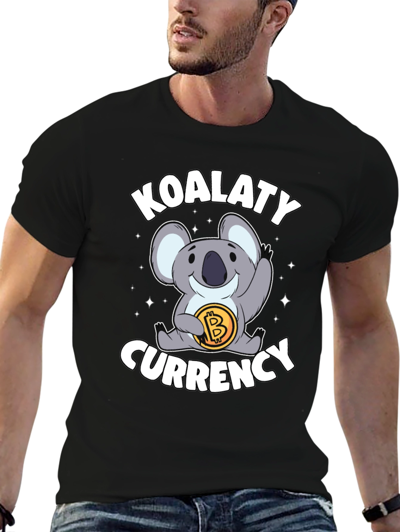 Black Koala-ty Currency T-Shirt view 6
